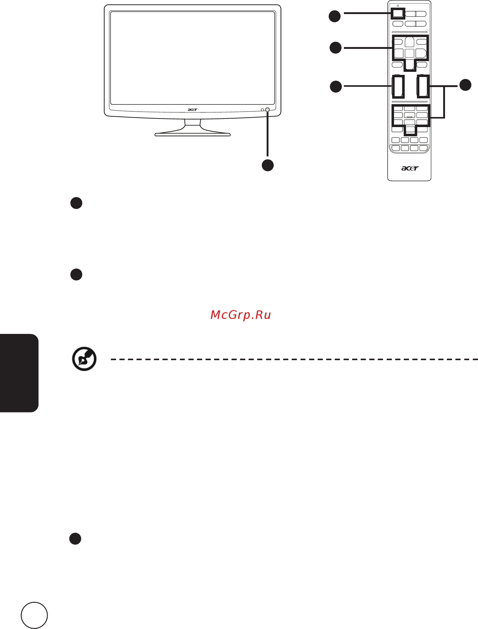 Acer M230D [10/40] Приступаем к работе с монитором