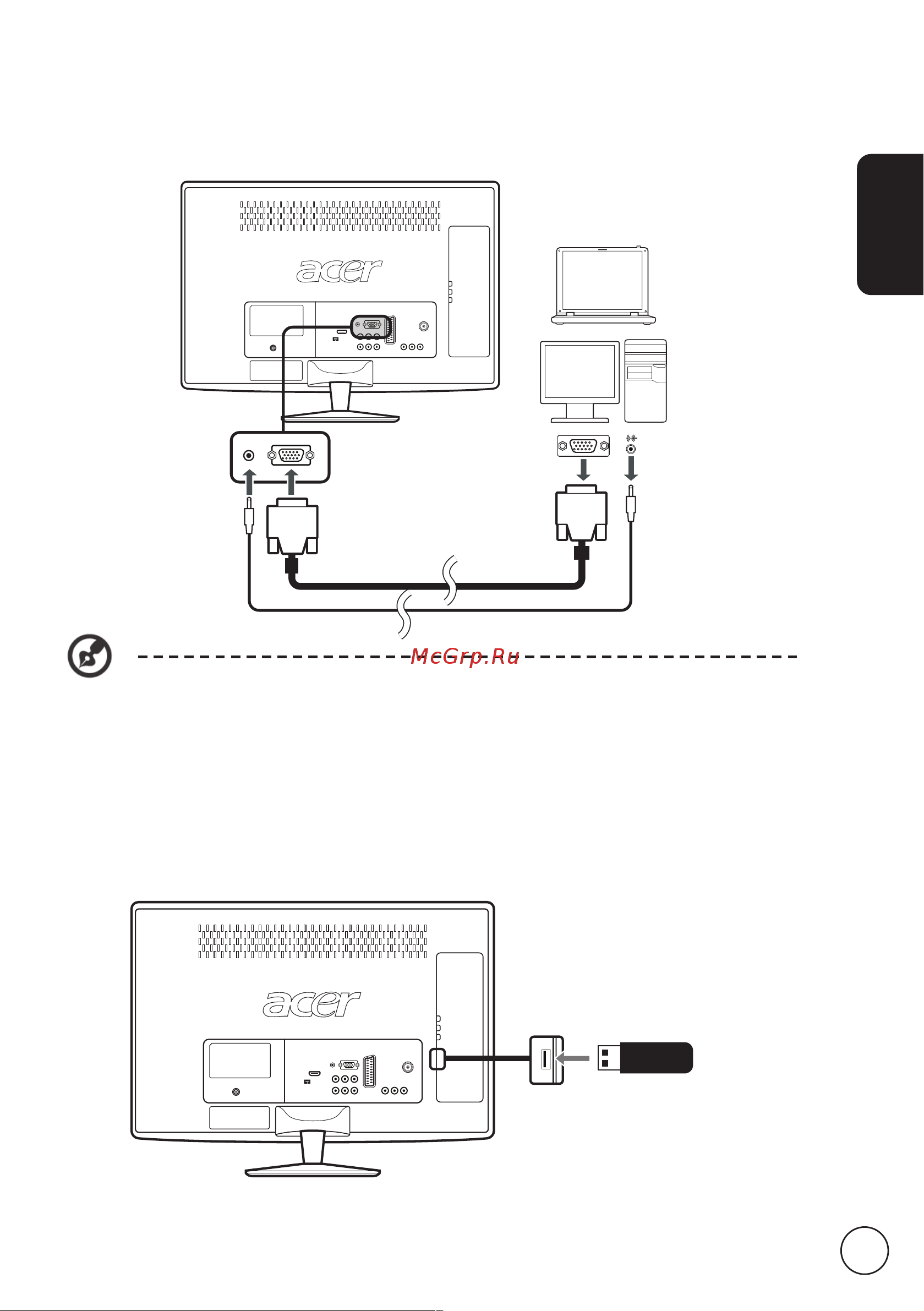 Acer MT200HML [13/37] Подключение usb накопителя