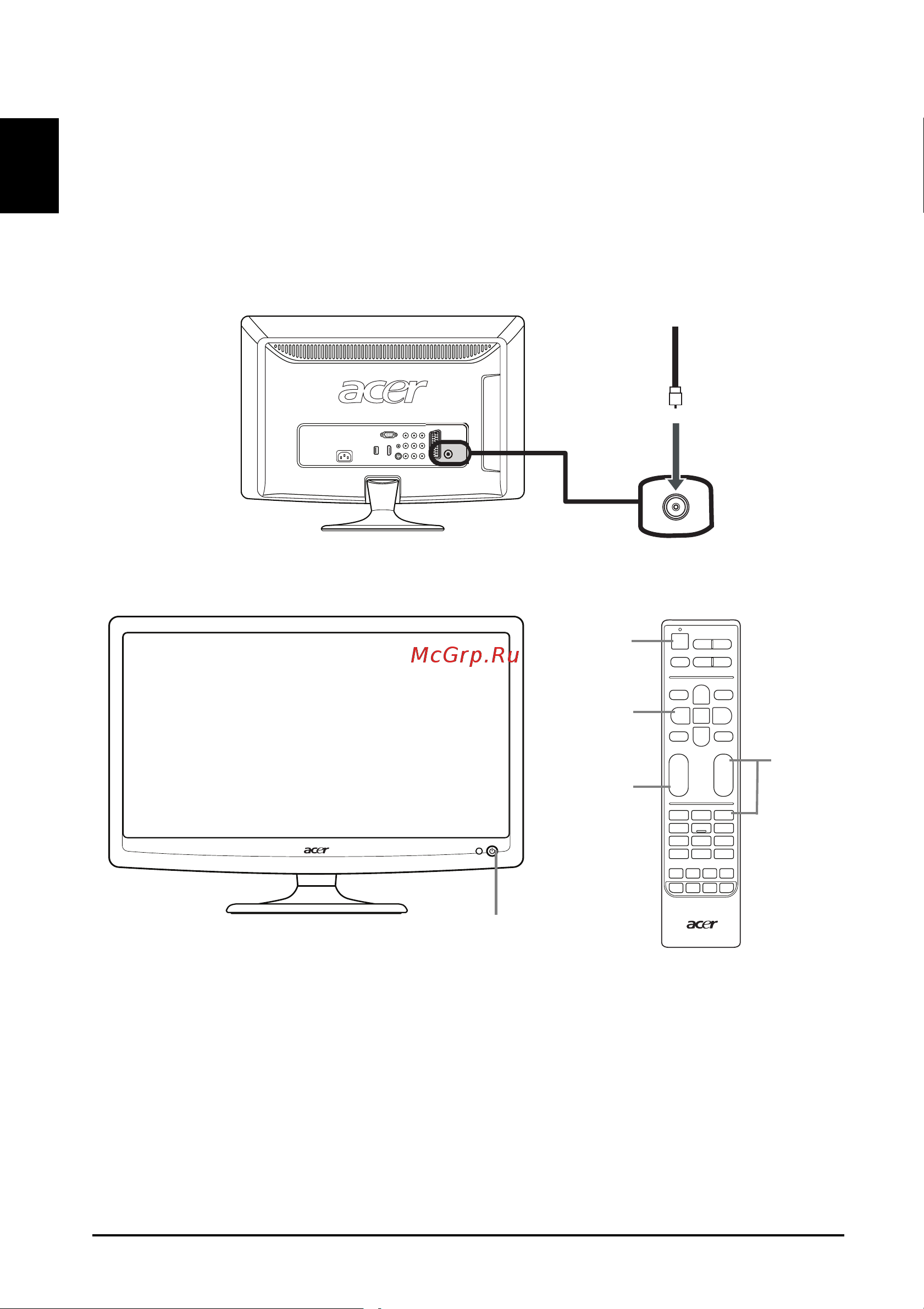Acer M190HQMF [12/32] Аналоговое и цифровое тв