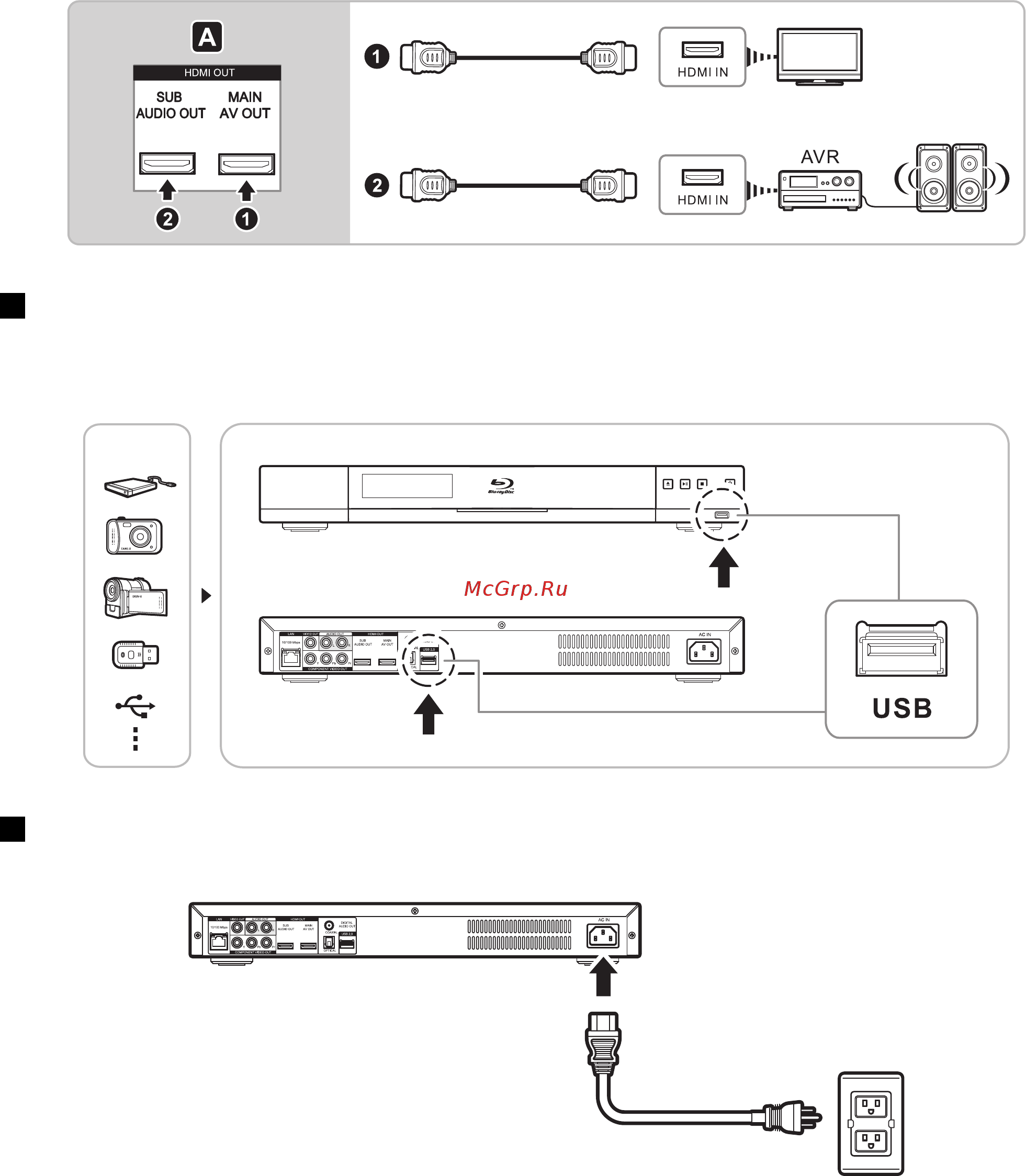 Asus O!PLAY BDS-700 [16/51] Подключение usb устройства