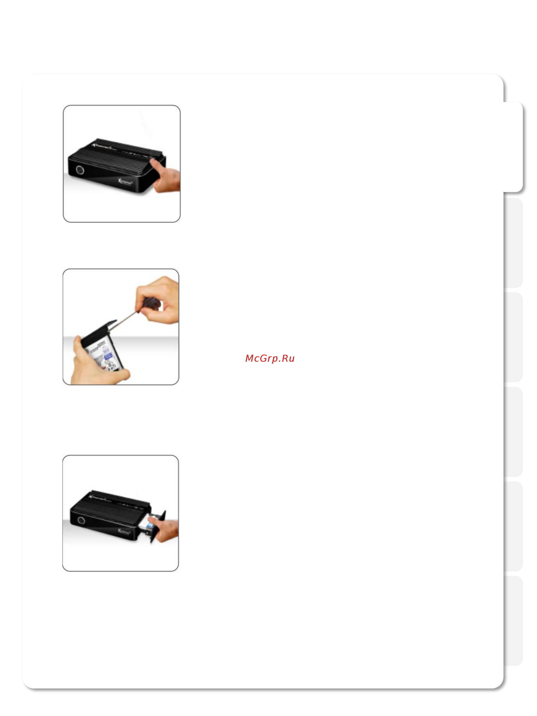 Xtreamer SIDEWINDER3 [6/91] Hard disk installation