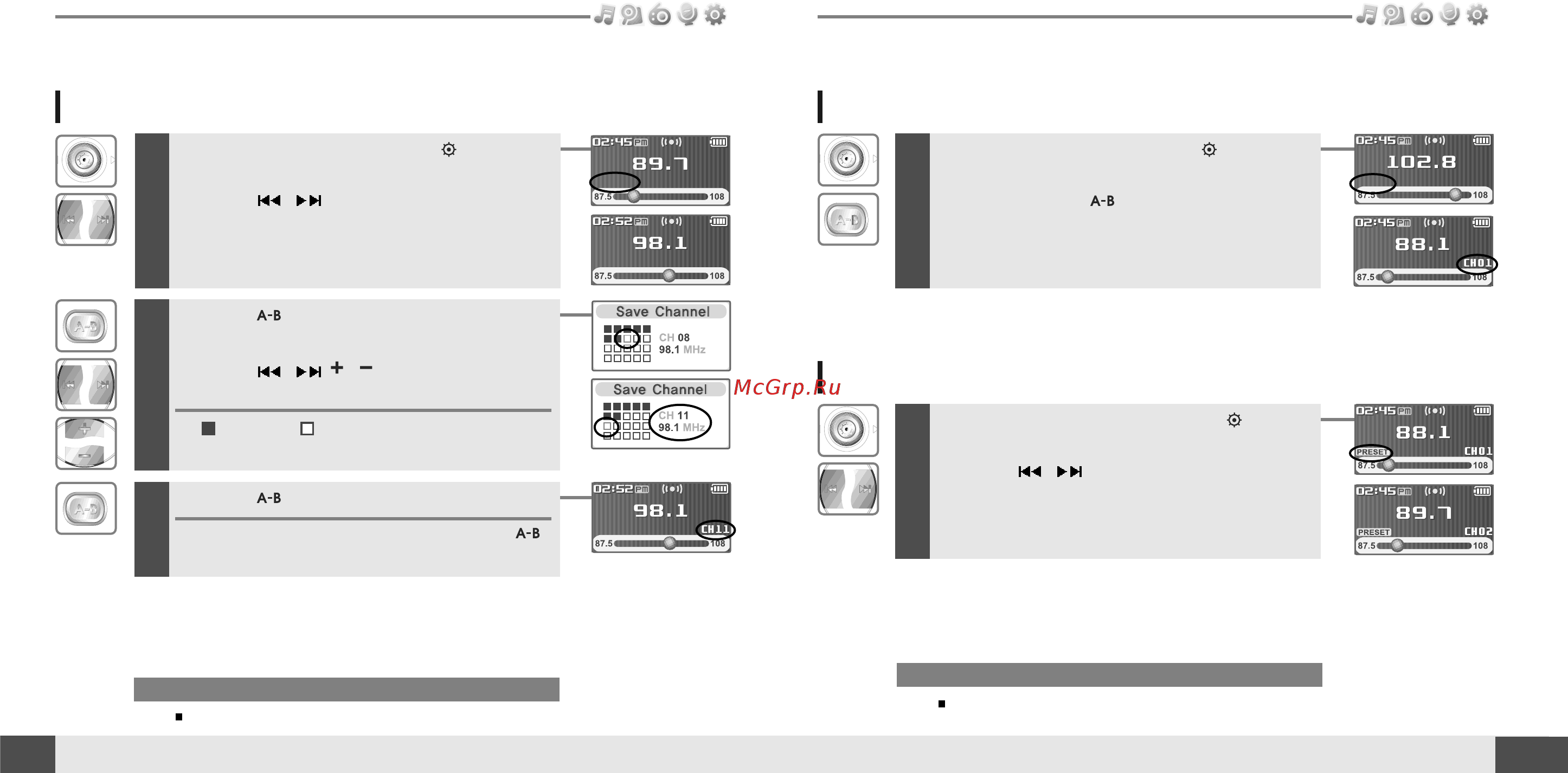 Iriver T10 [18/35] Selecting preset memory