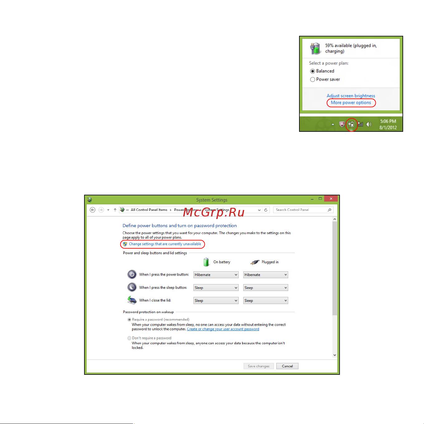 Acer ASPIRE V5-531PG Инструкция по эксплуатации онлайн [2194/3496] 97668