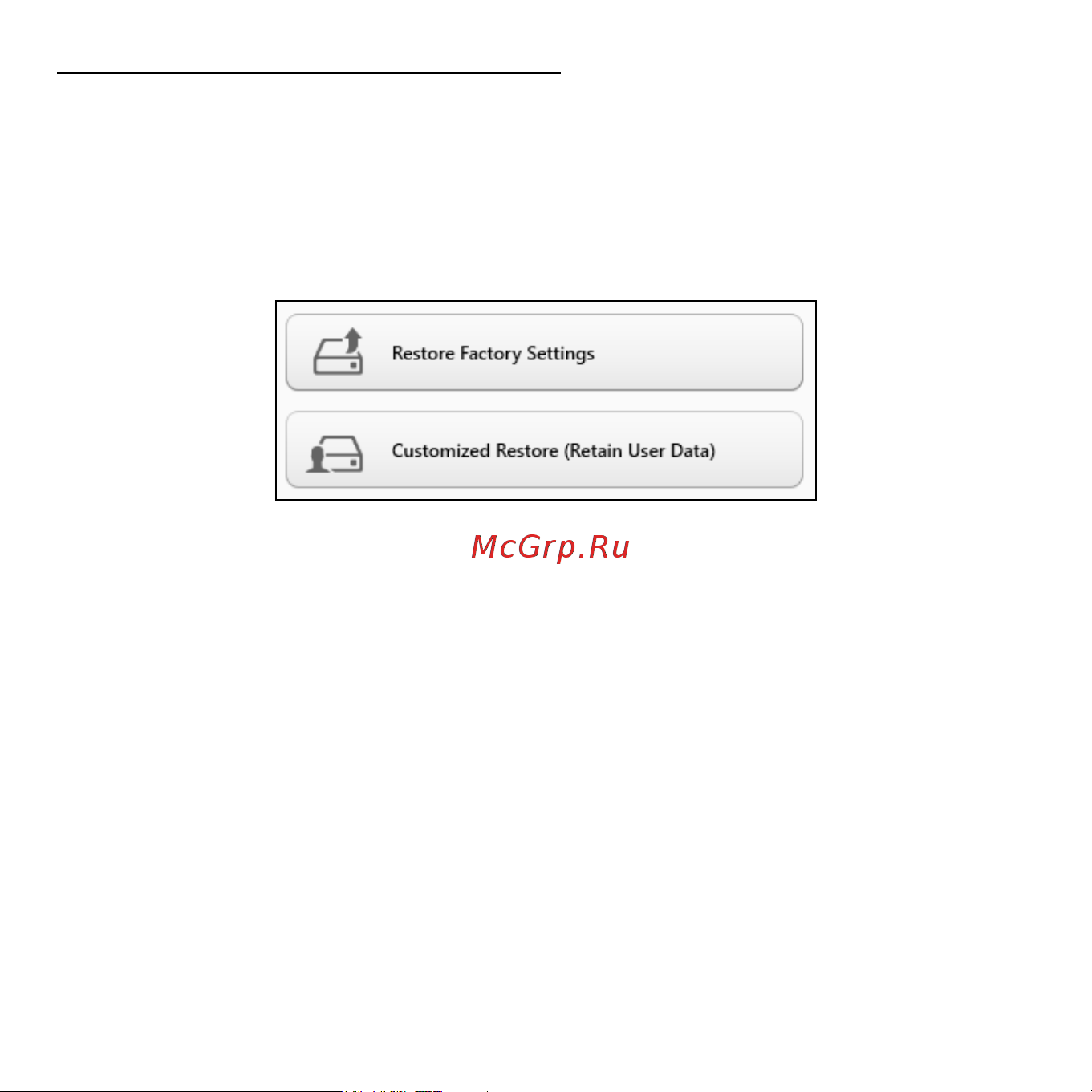 Acer ASPIRE V5-531PG [3319/3496] Memulihkan dari dalam windows