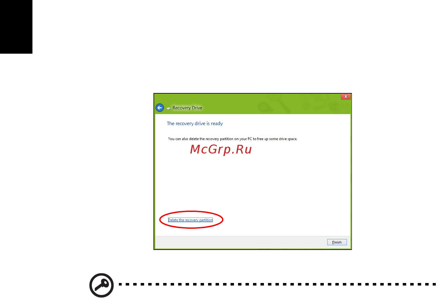 Acer ASPIRE V5-531G [30/2484] Creating a drivers and applications backup