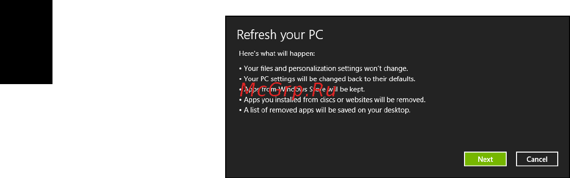 Acer ASPIRE V5-531G [384/2484] Actualizar su pc desde la copia de seguridad de recuperación