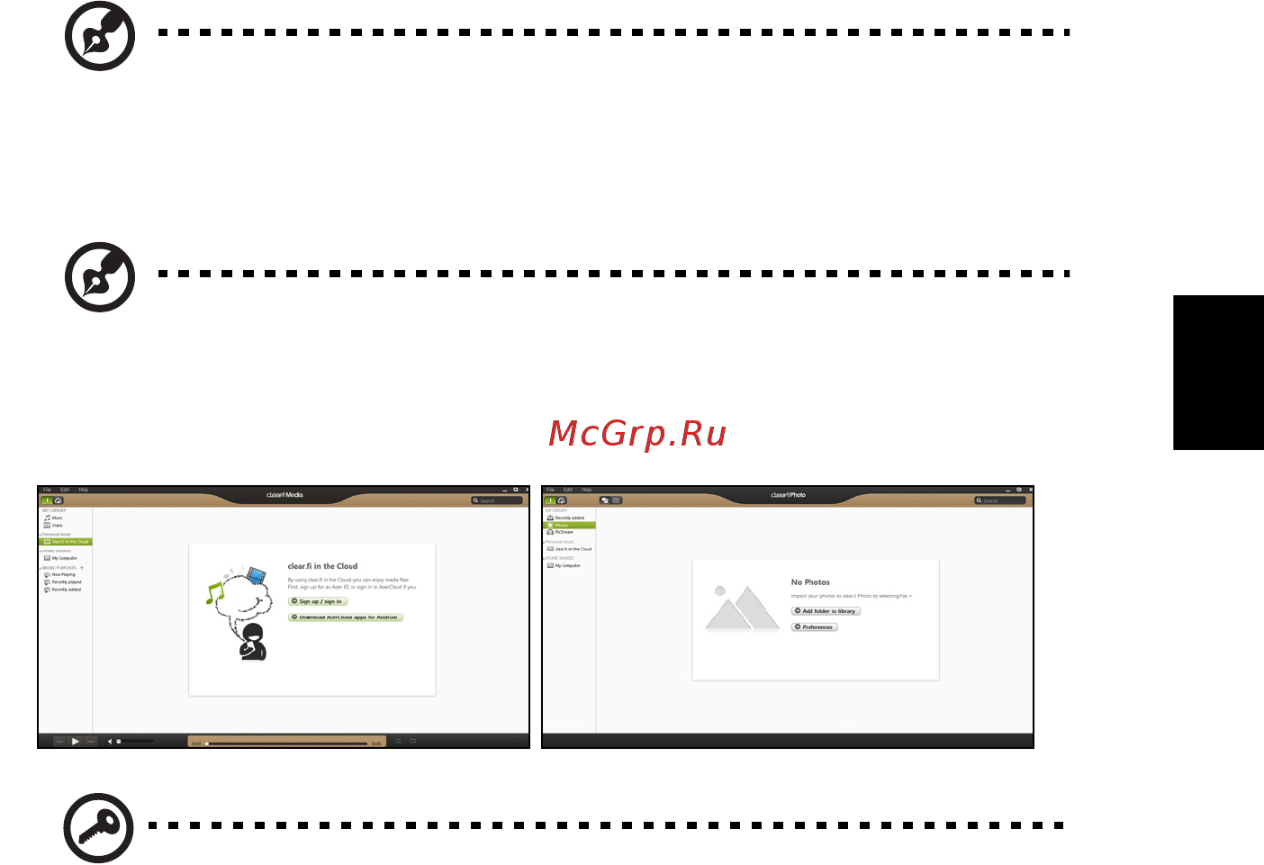 Acer ASPIRE V5-531G [387/2484] Acer clear fi