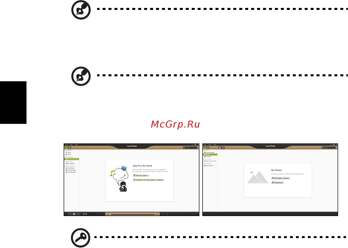 Acer ASPIRE V5-531G [880/2484] Acer clear fi
