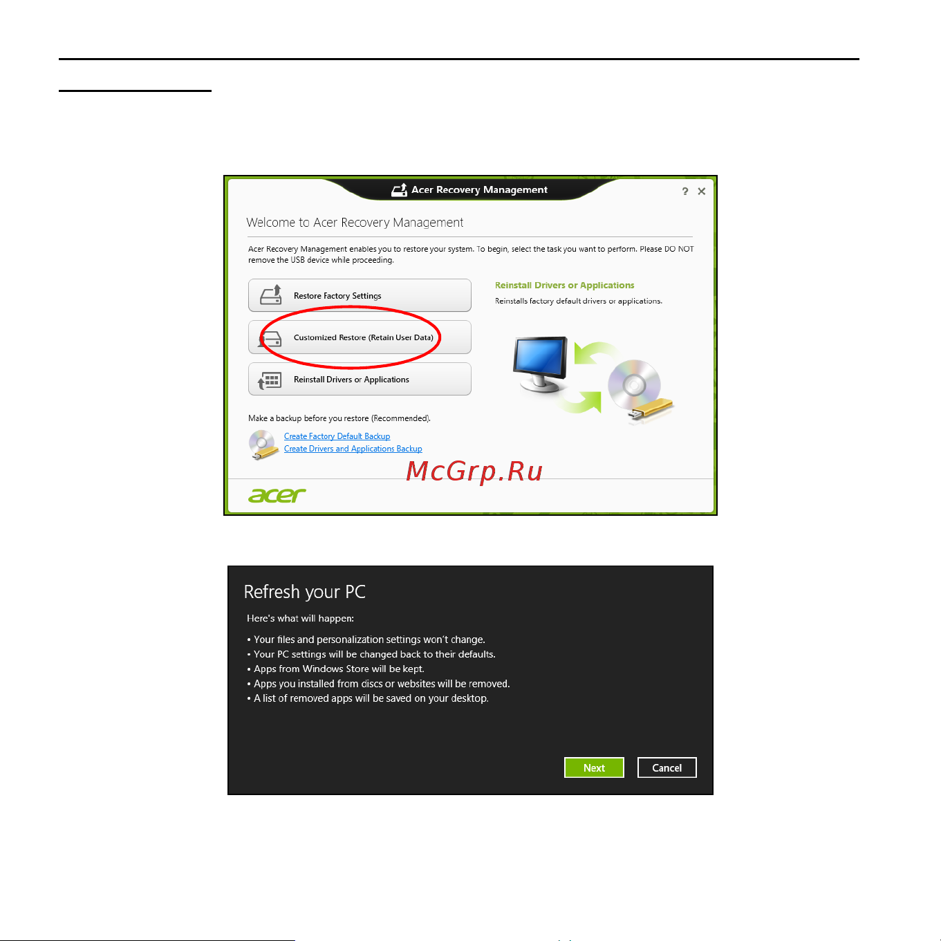 Acer ASPIRE V5-471G Инструкция по эксплуатации онлайн [1481/3492] 97686