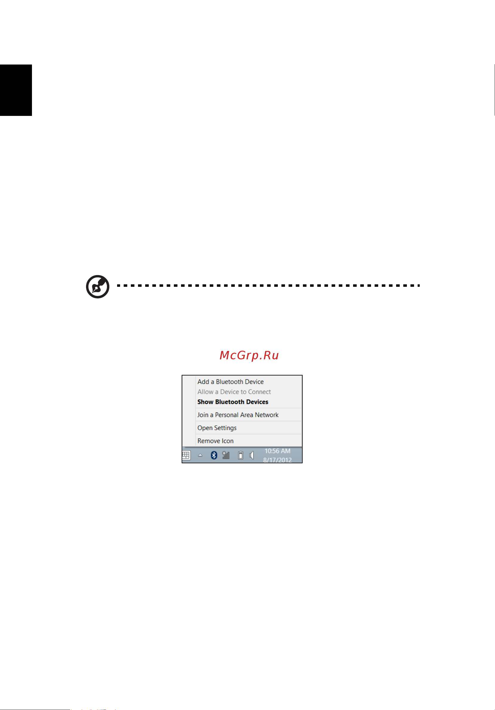 Acer ASPIRE V5-431PG [156/2484] Utiliser une connexion bluetooth