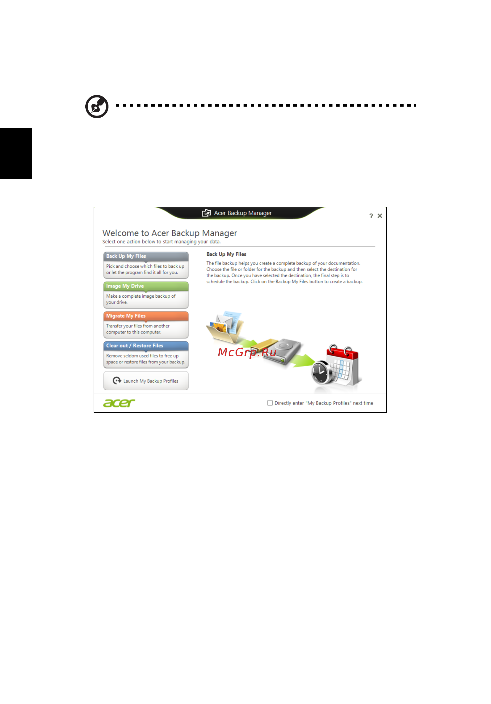 Acer ASPIRE V5-431PG [214/2484] Acer backup manager