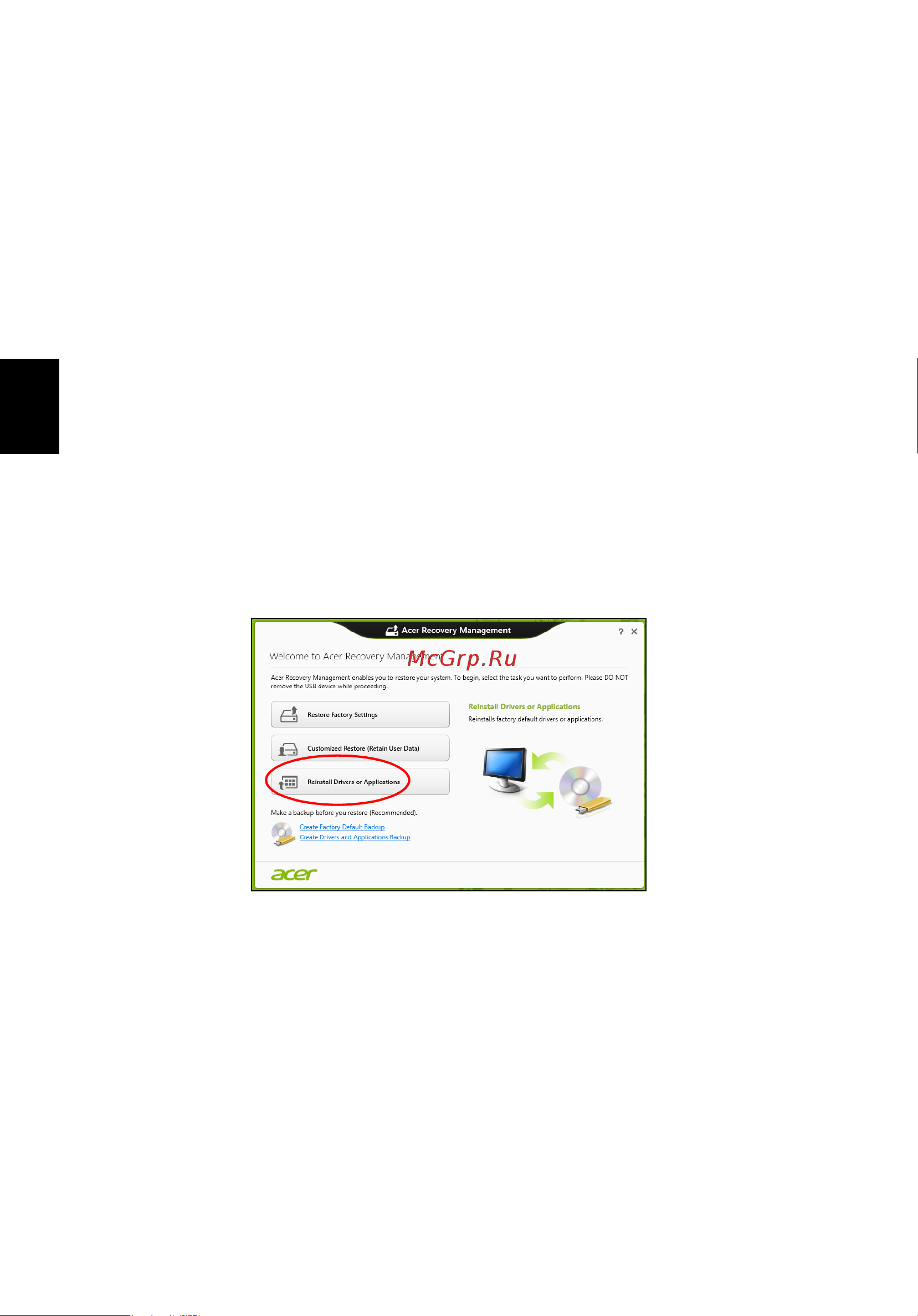 Acer ASPIRE V5-431PG [294/2484] Reinstallare driver e applicazioni