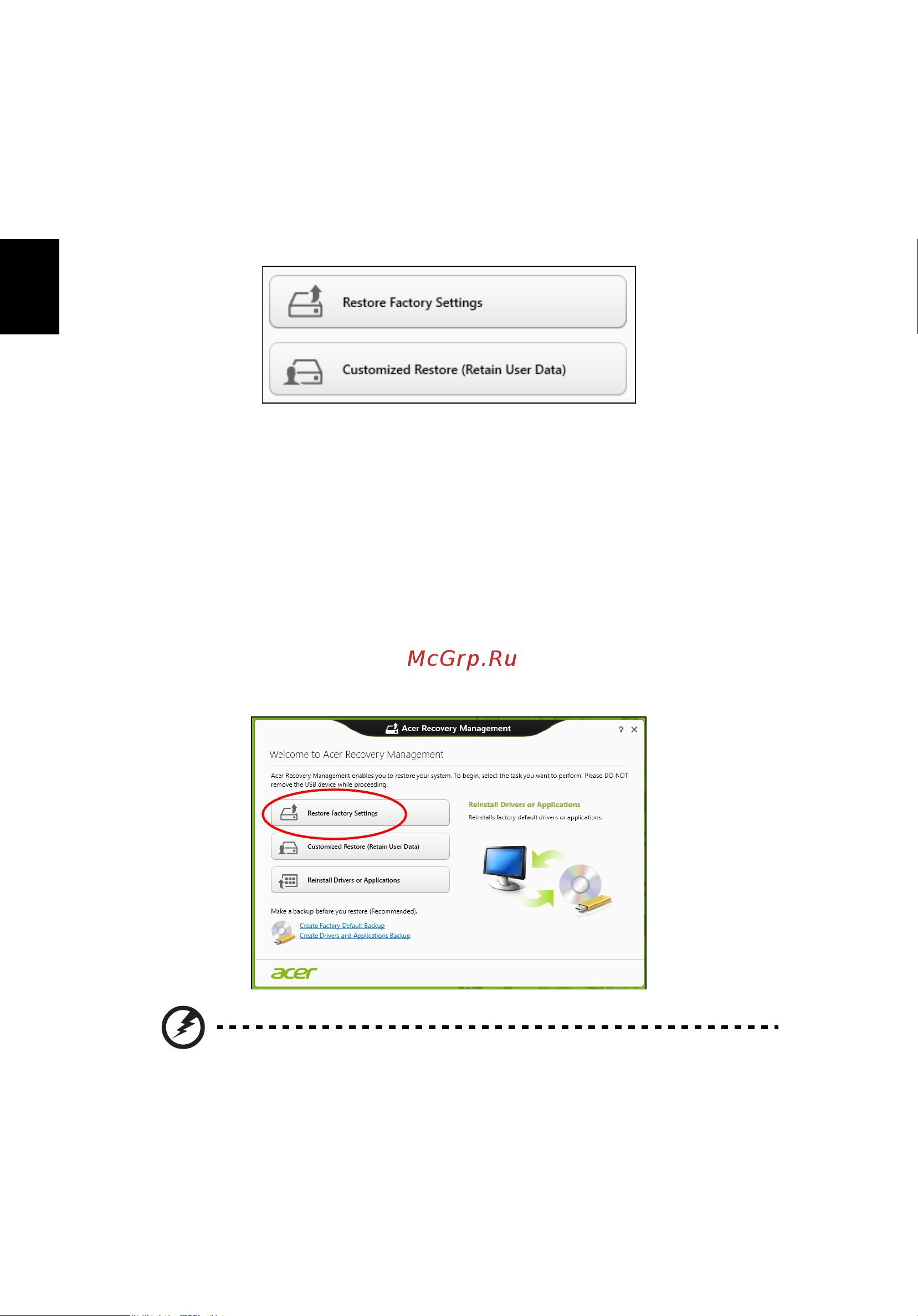 Acer ASPIRE V5-431PG [462/2484] Recuperar a partir do windows