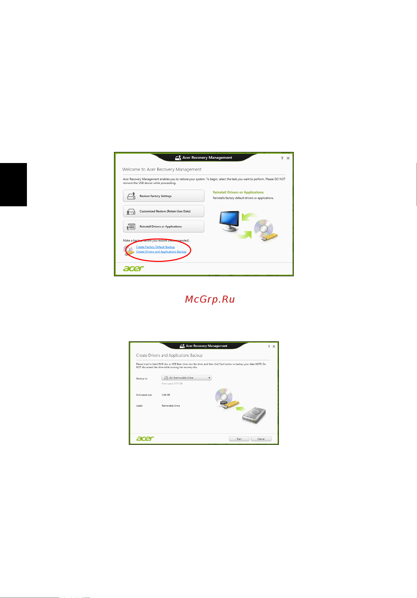 Acer ASPIRE V5-431PG [542/2484] Back up maken van stuurprogramma s en toepassingen