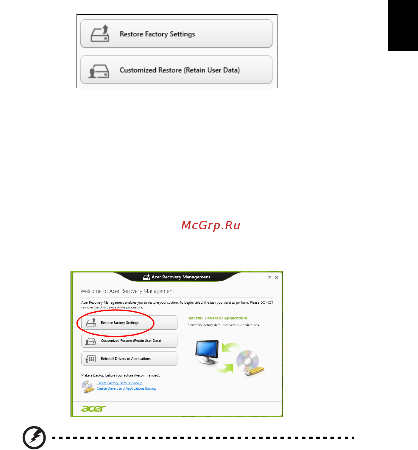 Acer ASPIRE V5-431G [1087/2228] Obnova z windows