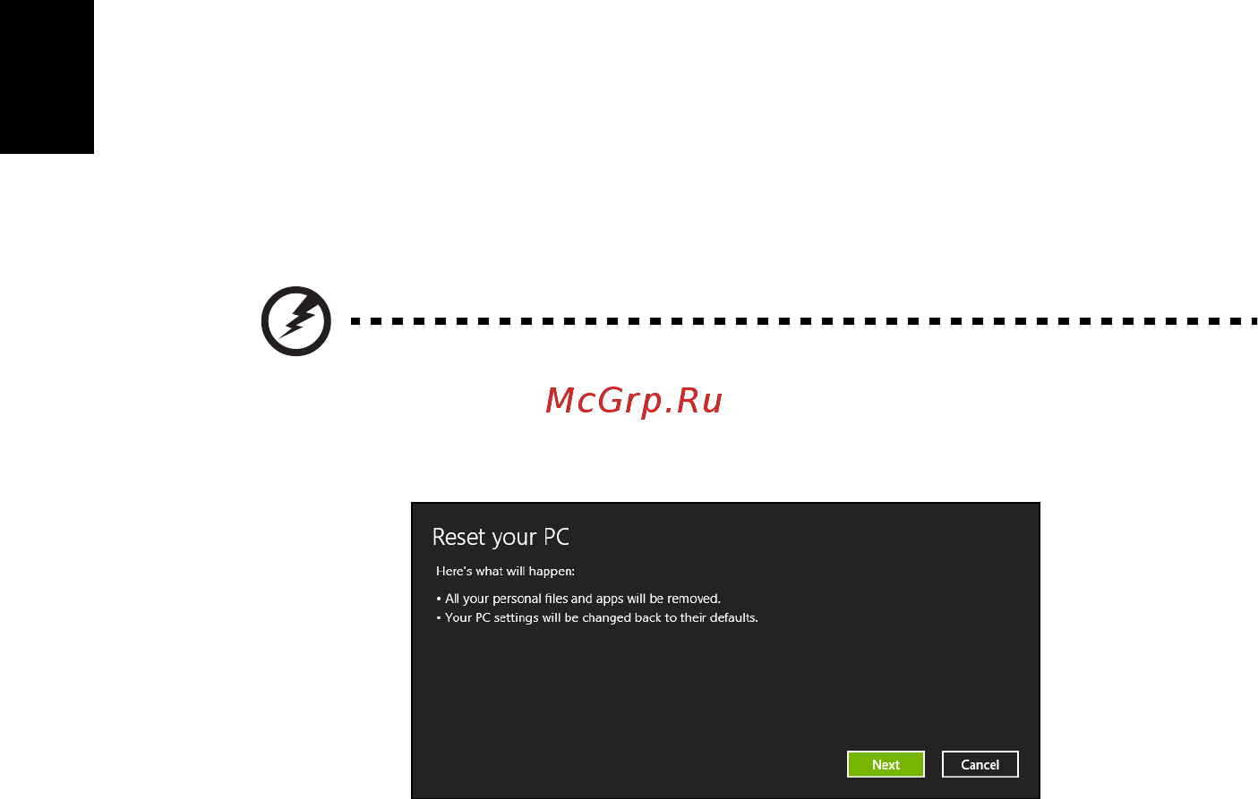 Acer ASPIRE V5-431G [1162/2228] Obnovenie počítača zo zálohy pre opravu