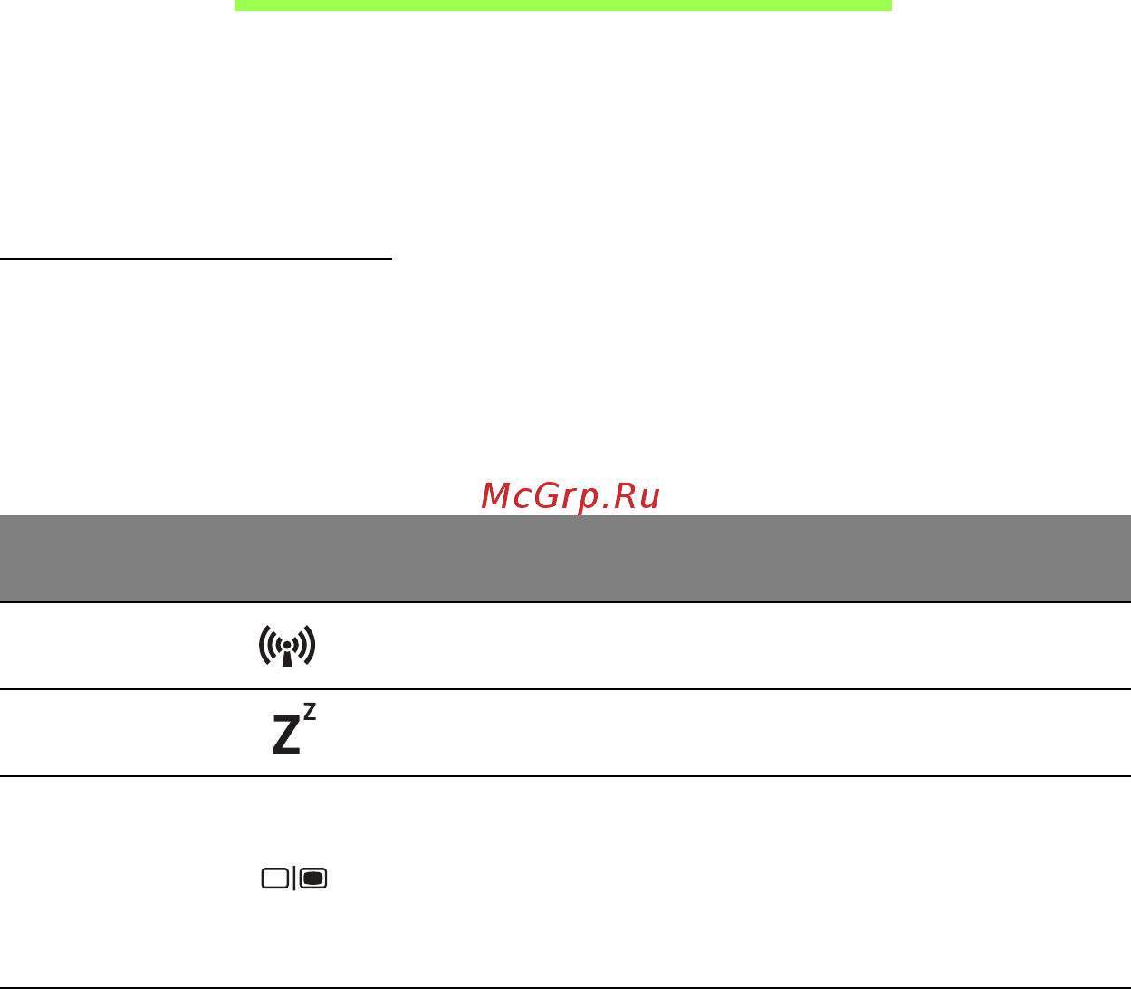 Acer ASPIRE S7-391 [1393/3370] Klawisze skrótów