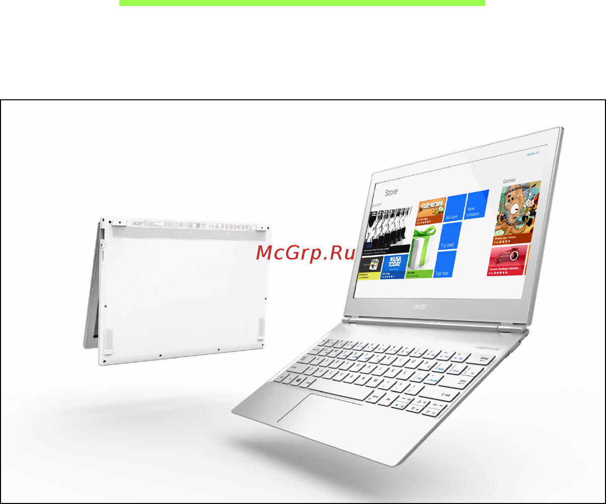 Acer ASPIRE S7-191 [1516/3380] Ismerkedjen meg új acer gépével