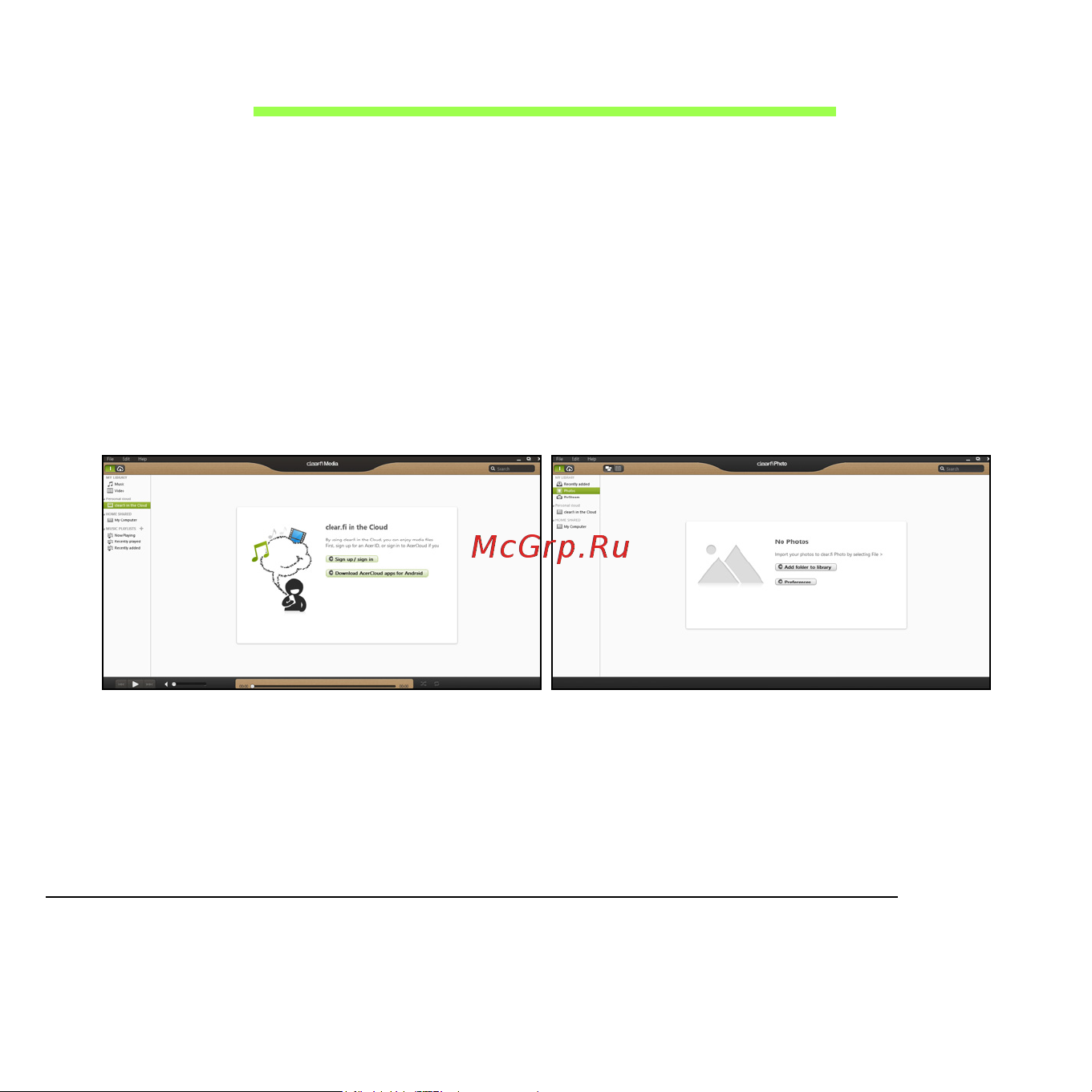 Acer ASPIRE S3-371 [1188/3374] Mediatiedostojen ja valokuvien selaaminen