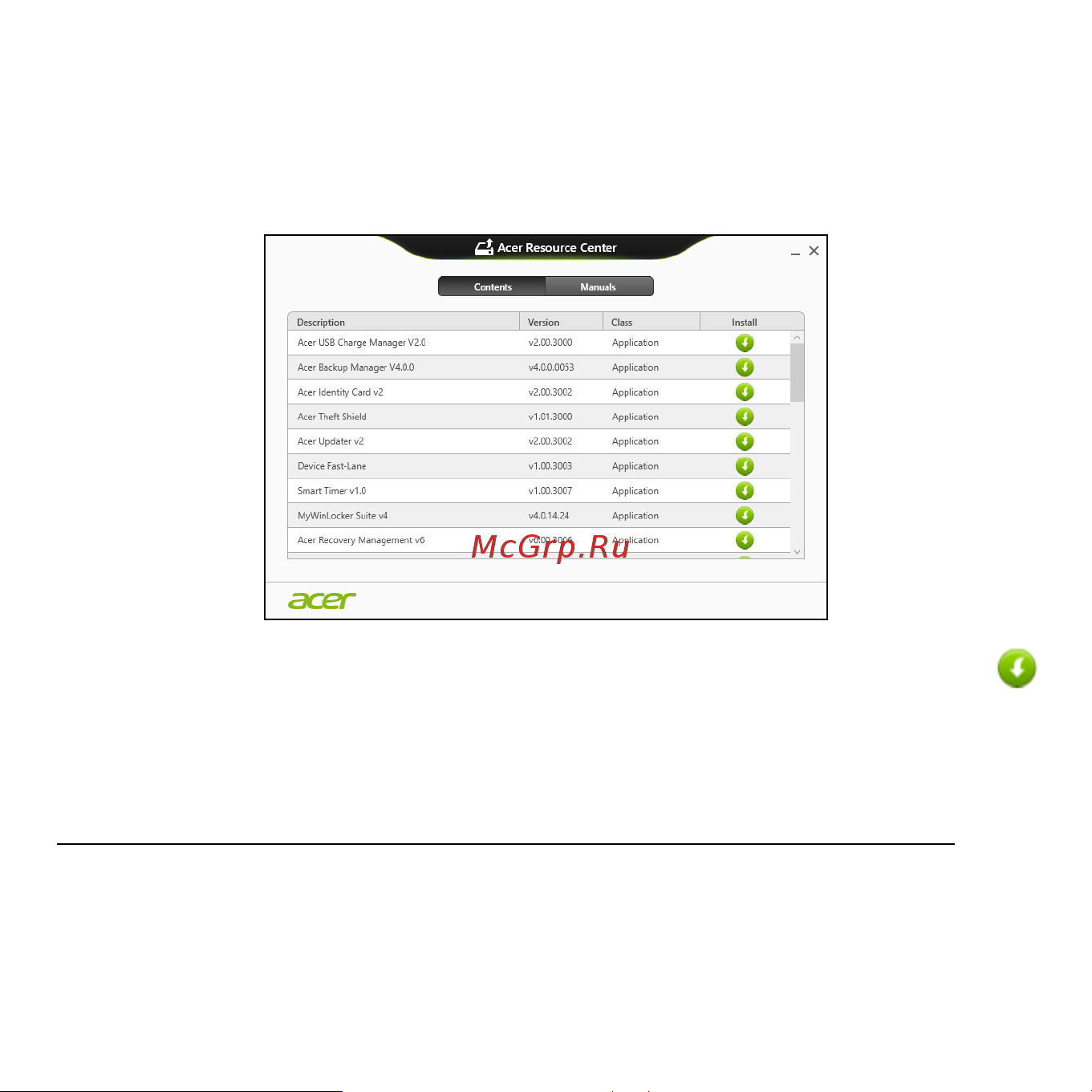 Acer ASPIRE S3-371 [1419/3374] Powrót do przechwyconego poprzedniego ekranu systemu
