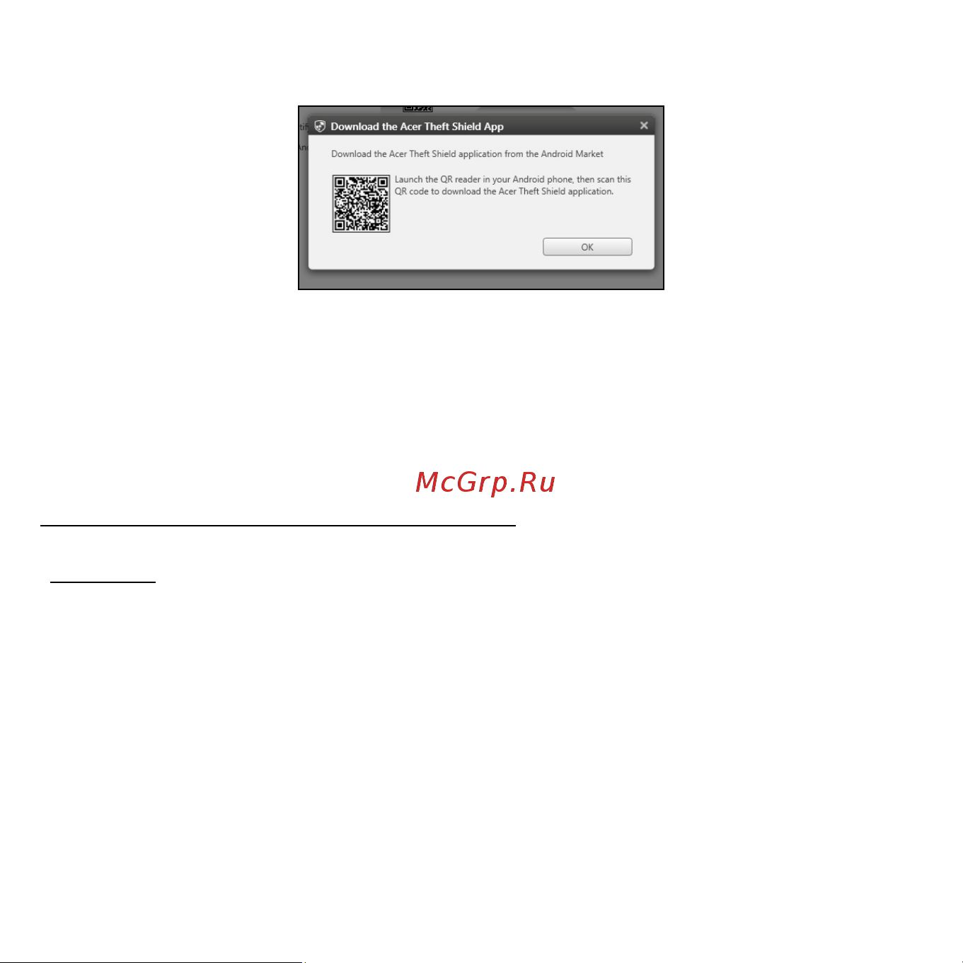 Acer ASPIRE S3-371 [2129/3374] Utilizarea acer theft shield