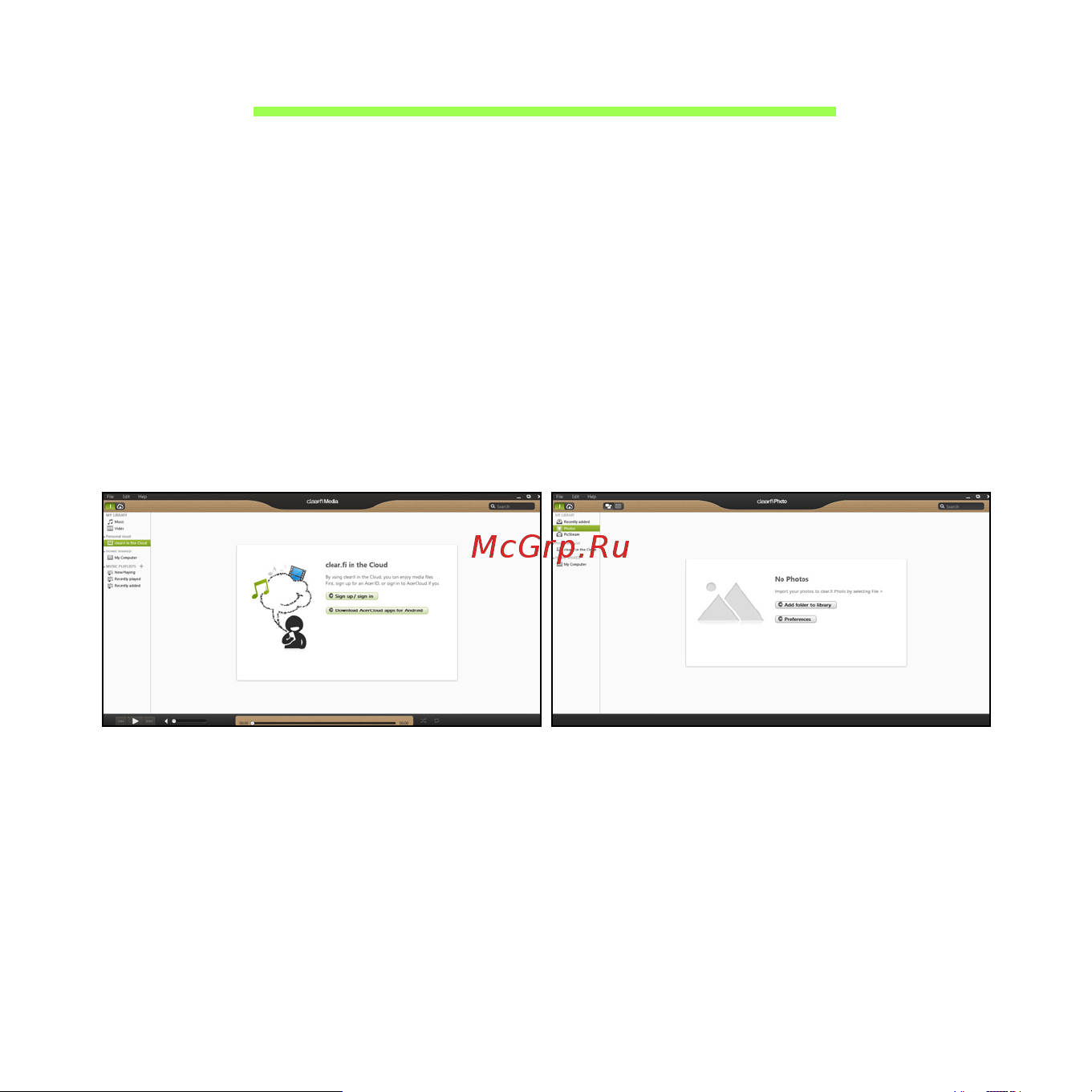Acer ASPIRE S3-371 [2224/3374] Acer clear fi