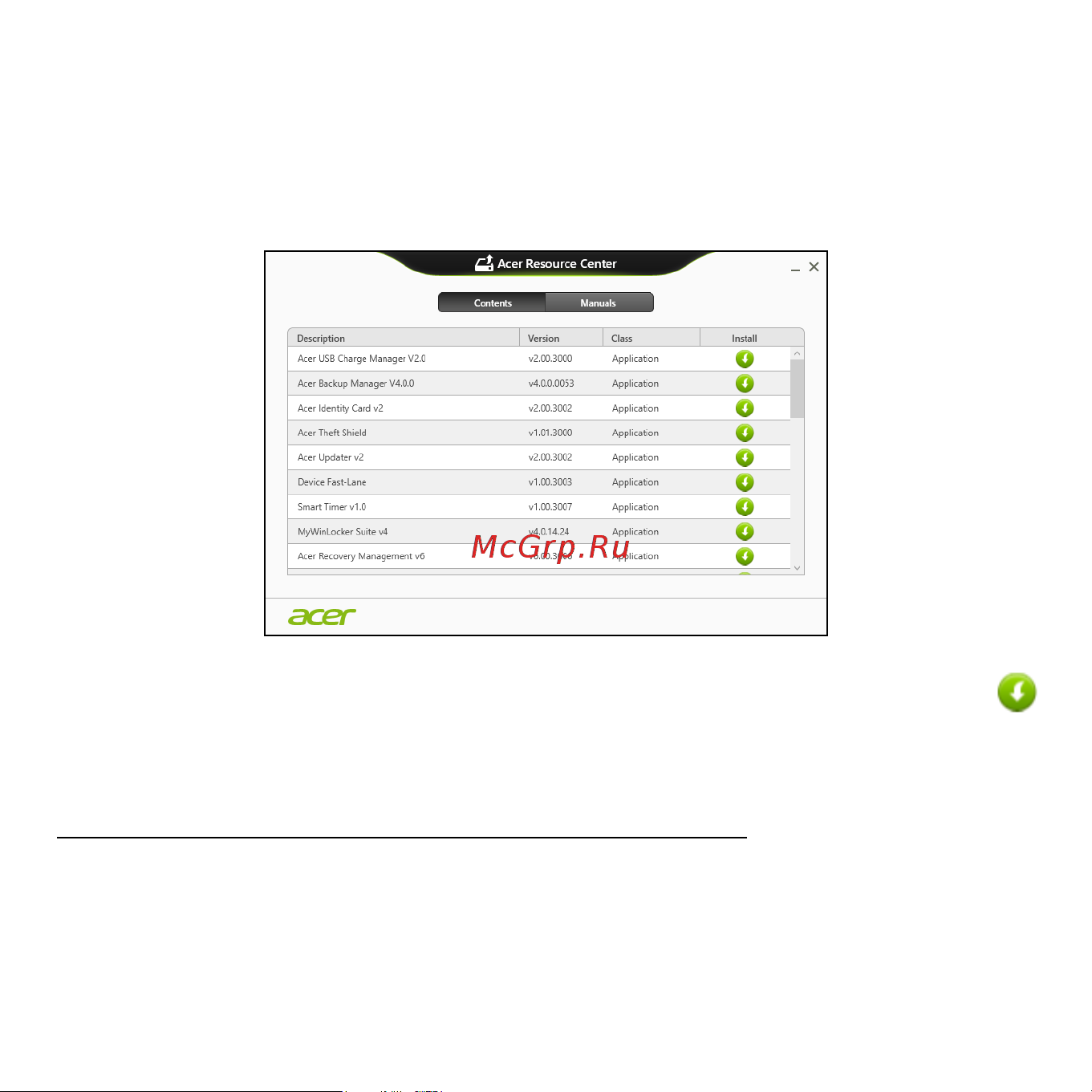 Acer ASPIRE S3-371 [3195/3374] Mengembalikan ke potret sistem sebelumnya