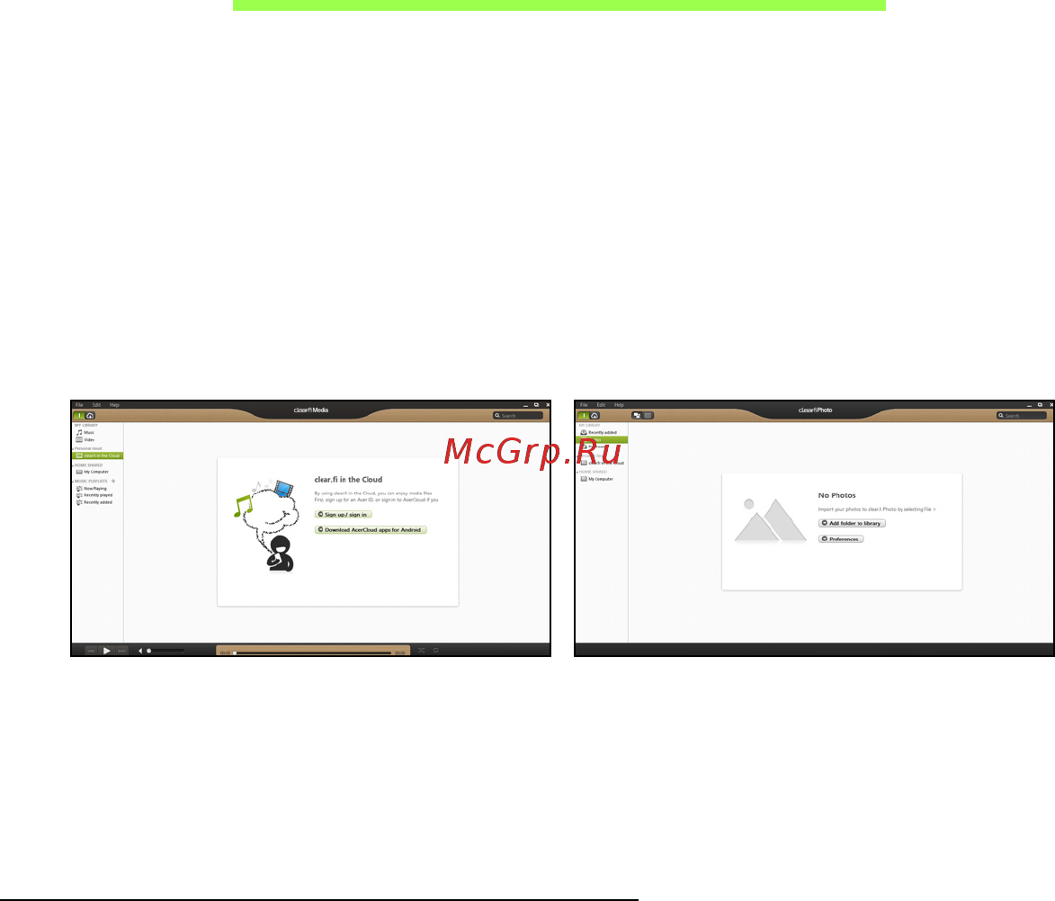 Acer ASPIRE M5-481PTG [1825/3700] Acer clear fi