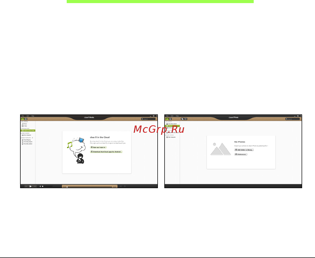 Acer ASPIRE M5-481PTG [2067/3700] Acer clear fi