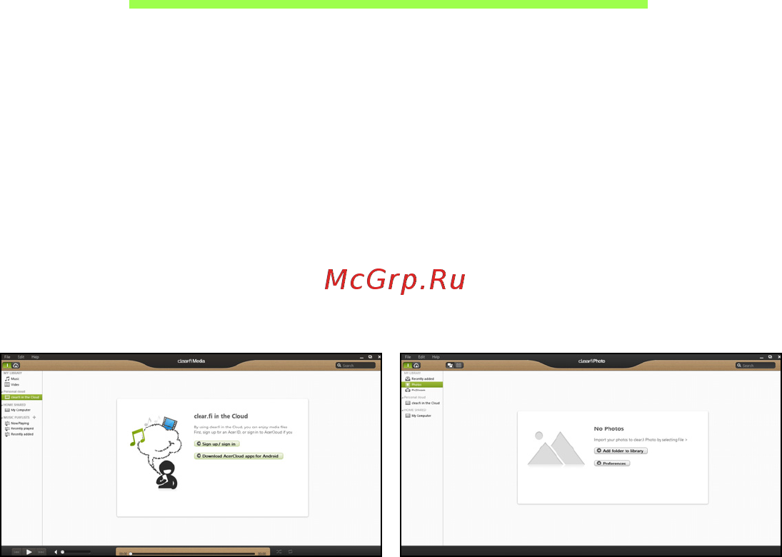 Acer ASPIRE M5-481PTG [2444/3700] Acer clear fi