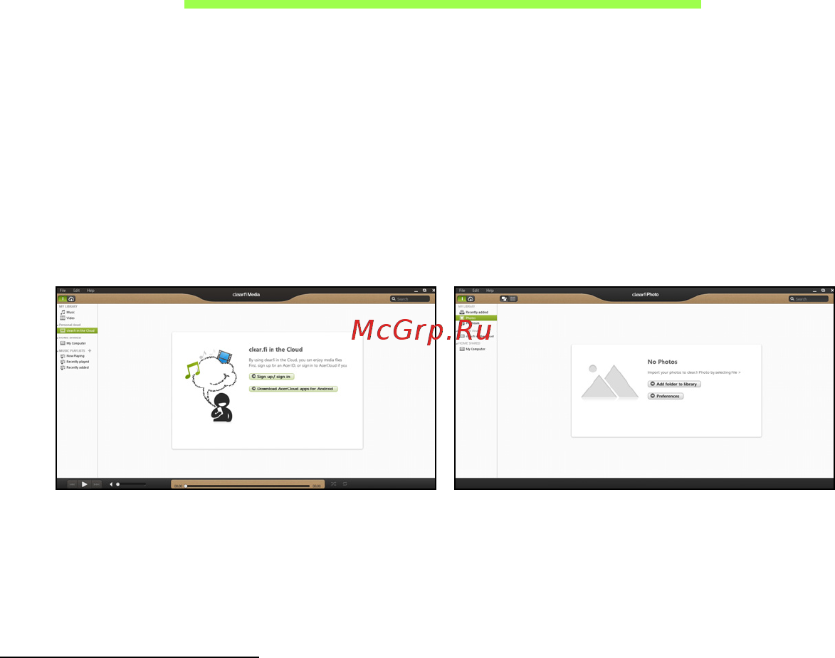 Acer ASPIRE M5-481PTG [3298/3700] Acer clear fi