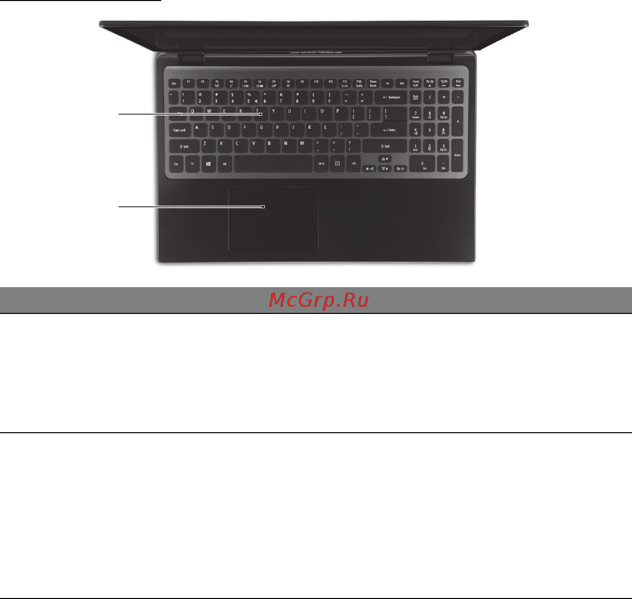 Acer ASPIRE M3-581PTG [388/3554] Vista tastiera