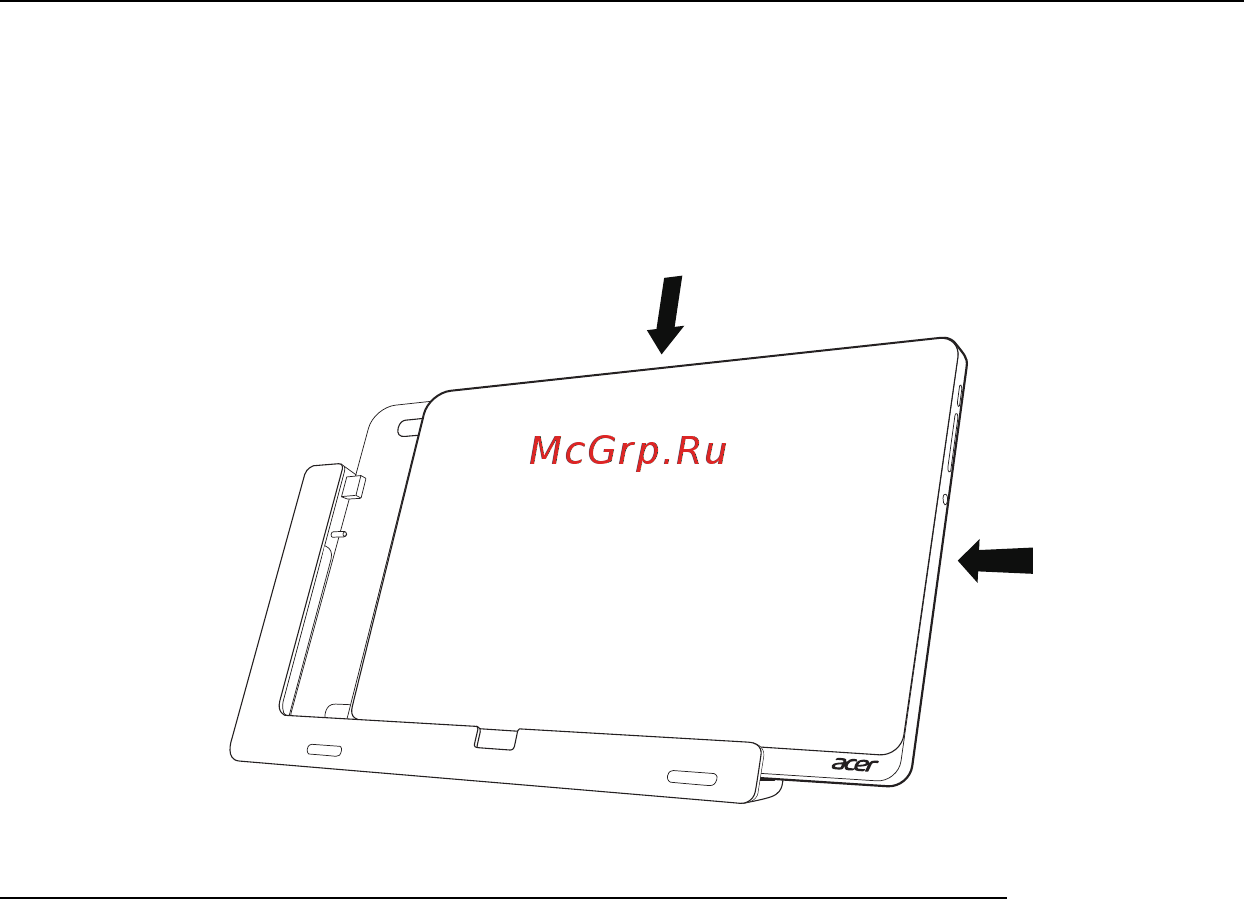 Acer ICONIA W700P [1261/2286] Priključite tablični računalnik na priklopno postajo