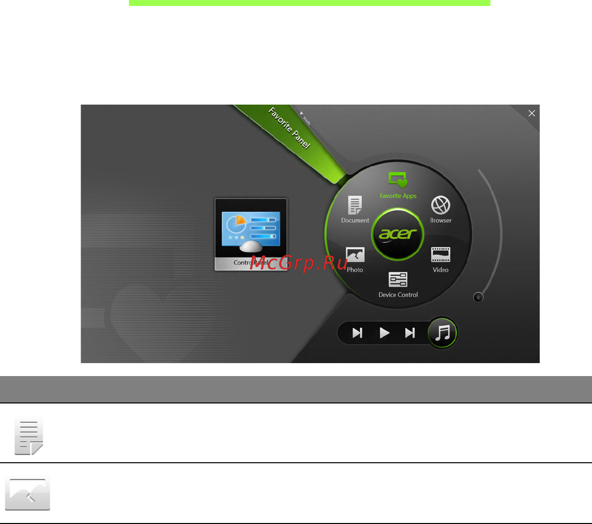 Acer ICONIA W700P [1348/2286] Acer ring