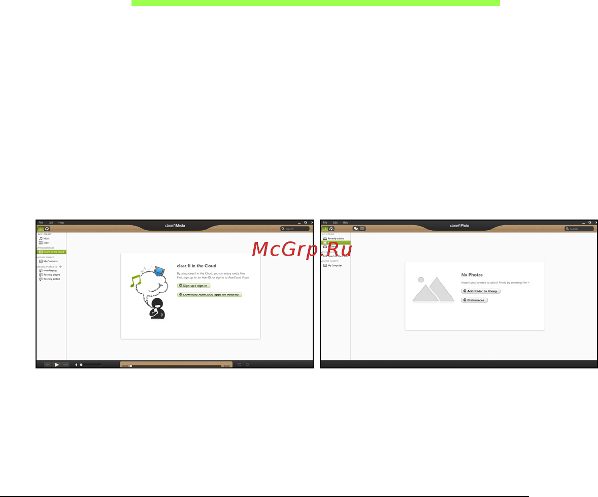 Acer ICONIA W700P [1428/2286] Acer clear fi