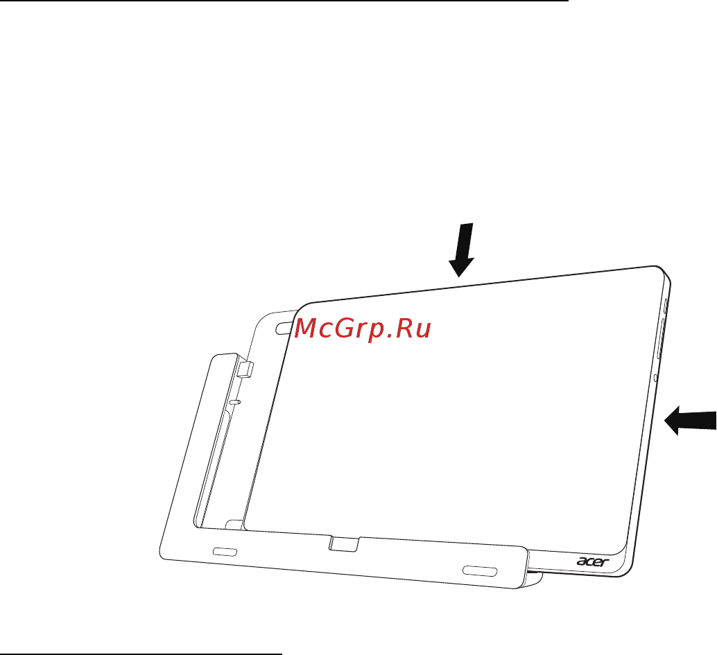 Acer ICONIA W700P [1798/2286] Συνδέστε την ταμπλέτα στη βάση