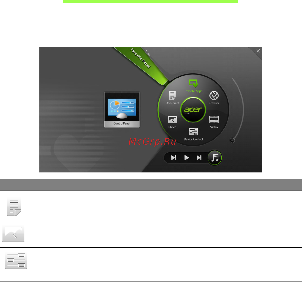 Acer ICONIA W700P [1810/2286] Acer ring