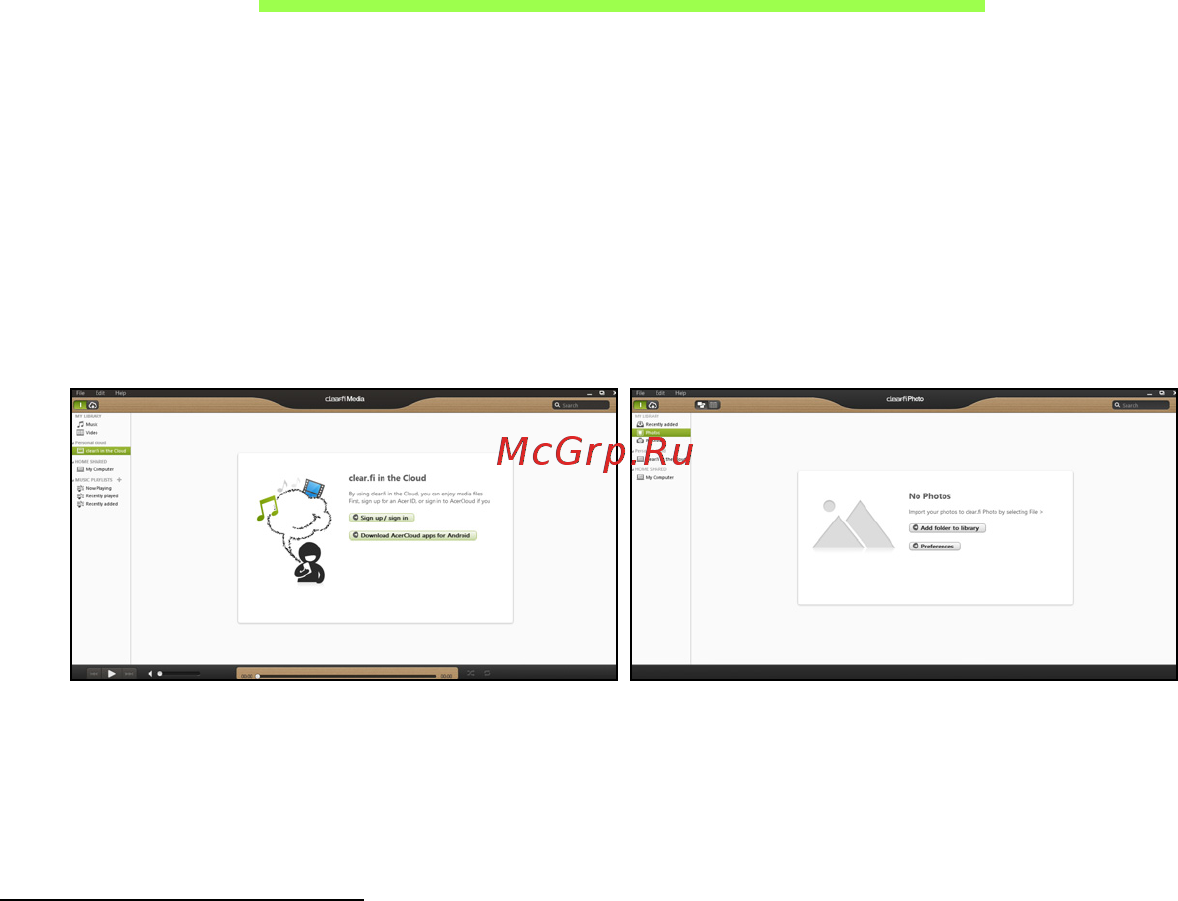 Acer ICONIA W700P [2105/2286] Acer clear fi