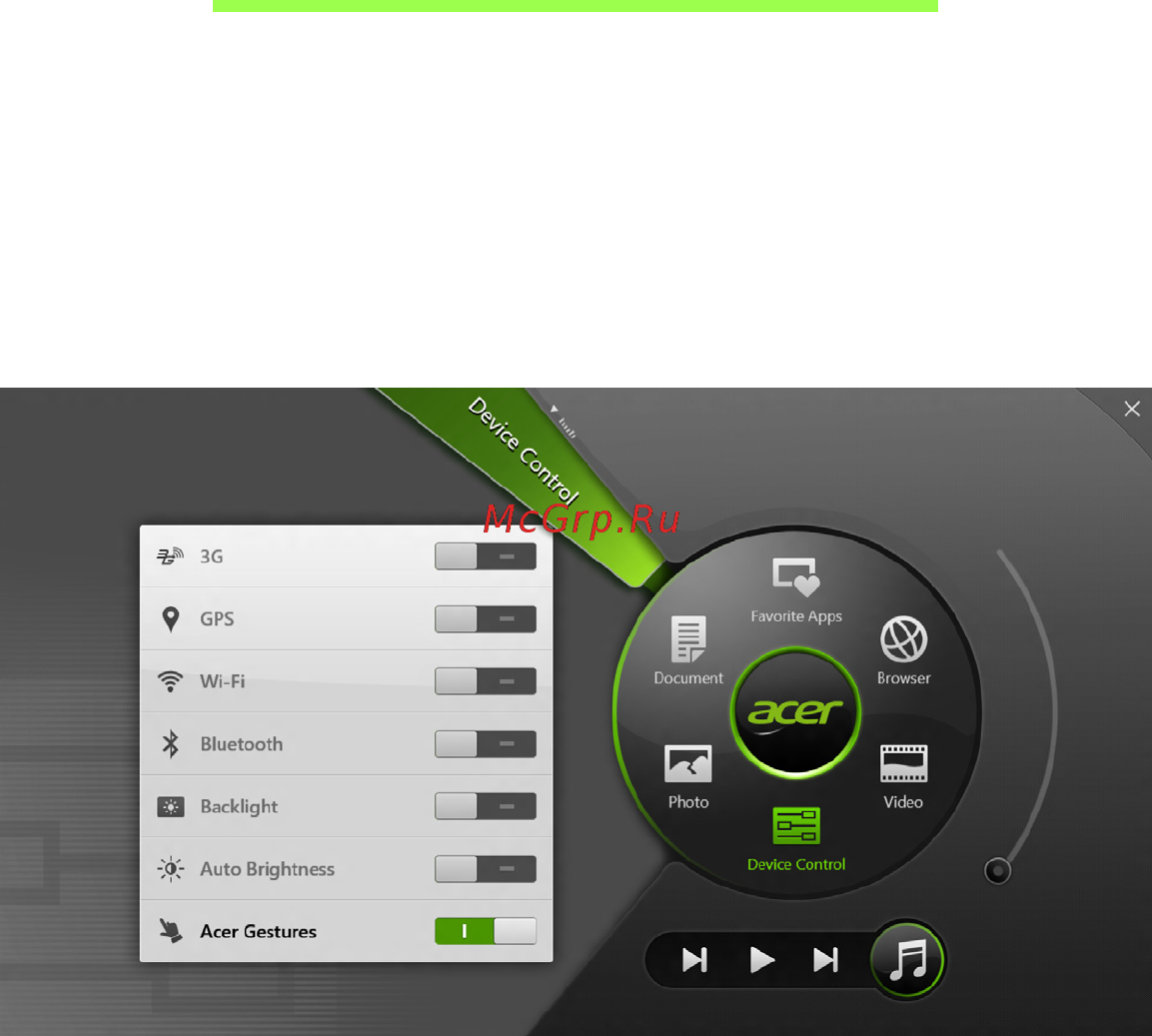 Acer ICONIA W700P [889/2286] Управл устр