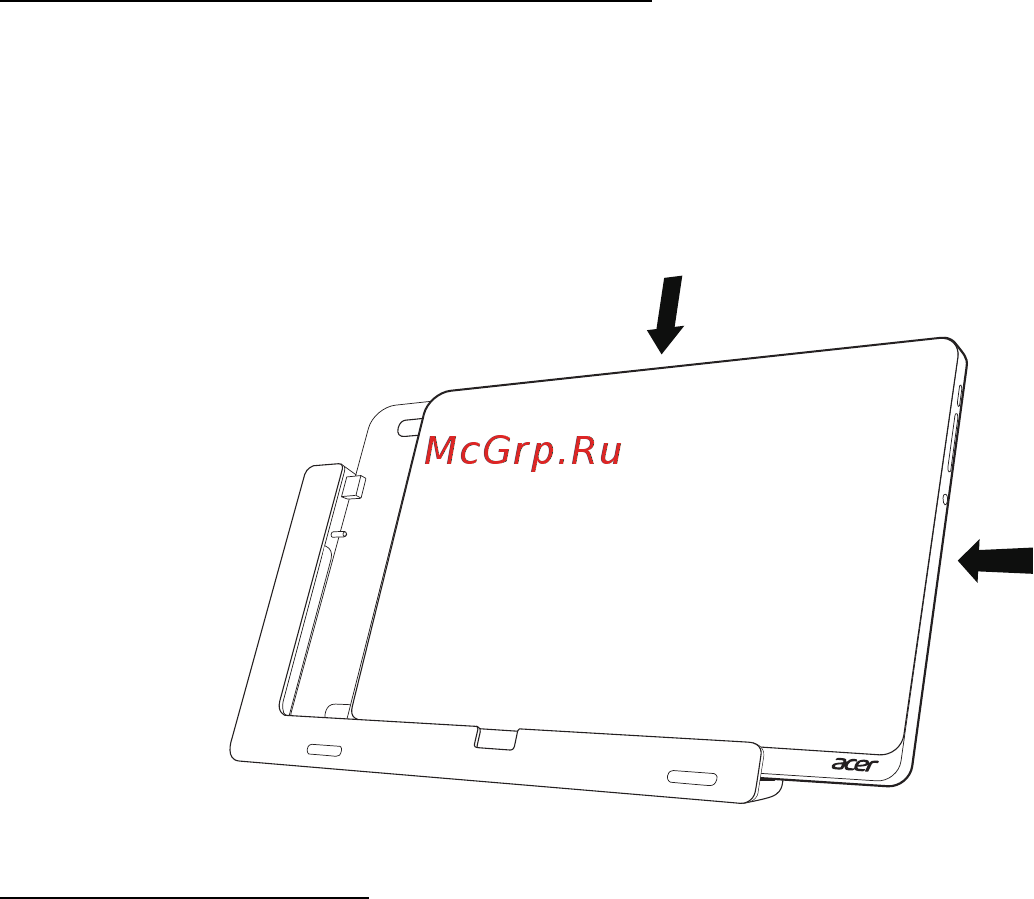 Acer ICONIA W700P [957/2286] Podłącz tablet do uchwytu