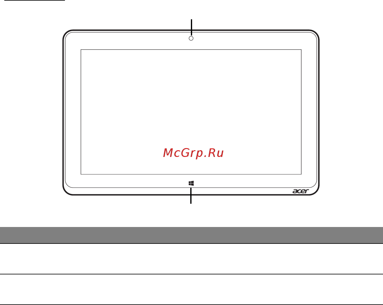 Acer ICONIA W511P [1286/2860] Elölnézet