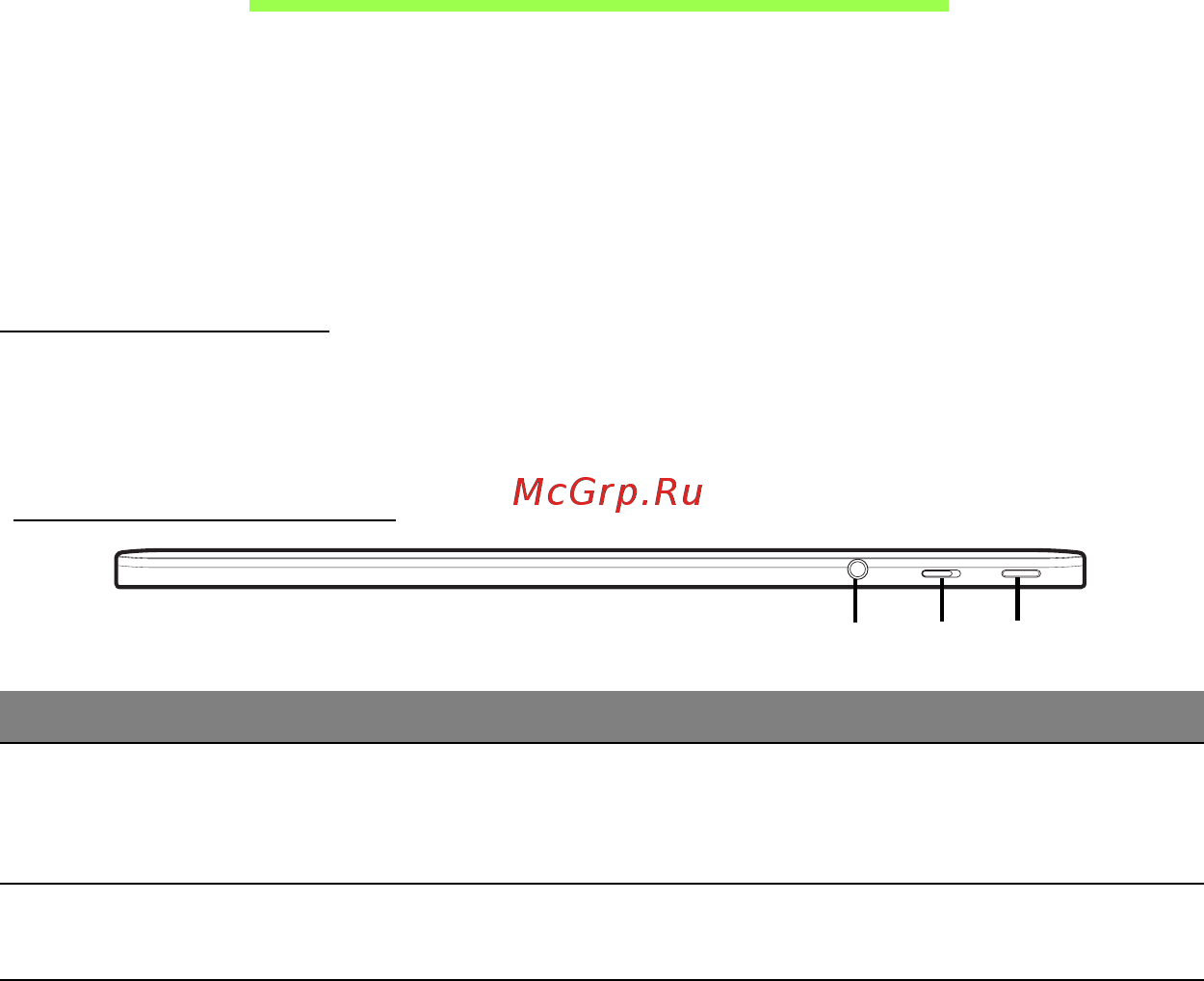 Acer ICONIA W511P [2050/2860] Jūsu acer planšetdatora pārskats
