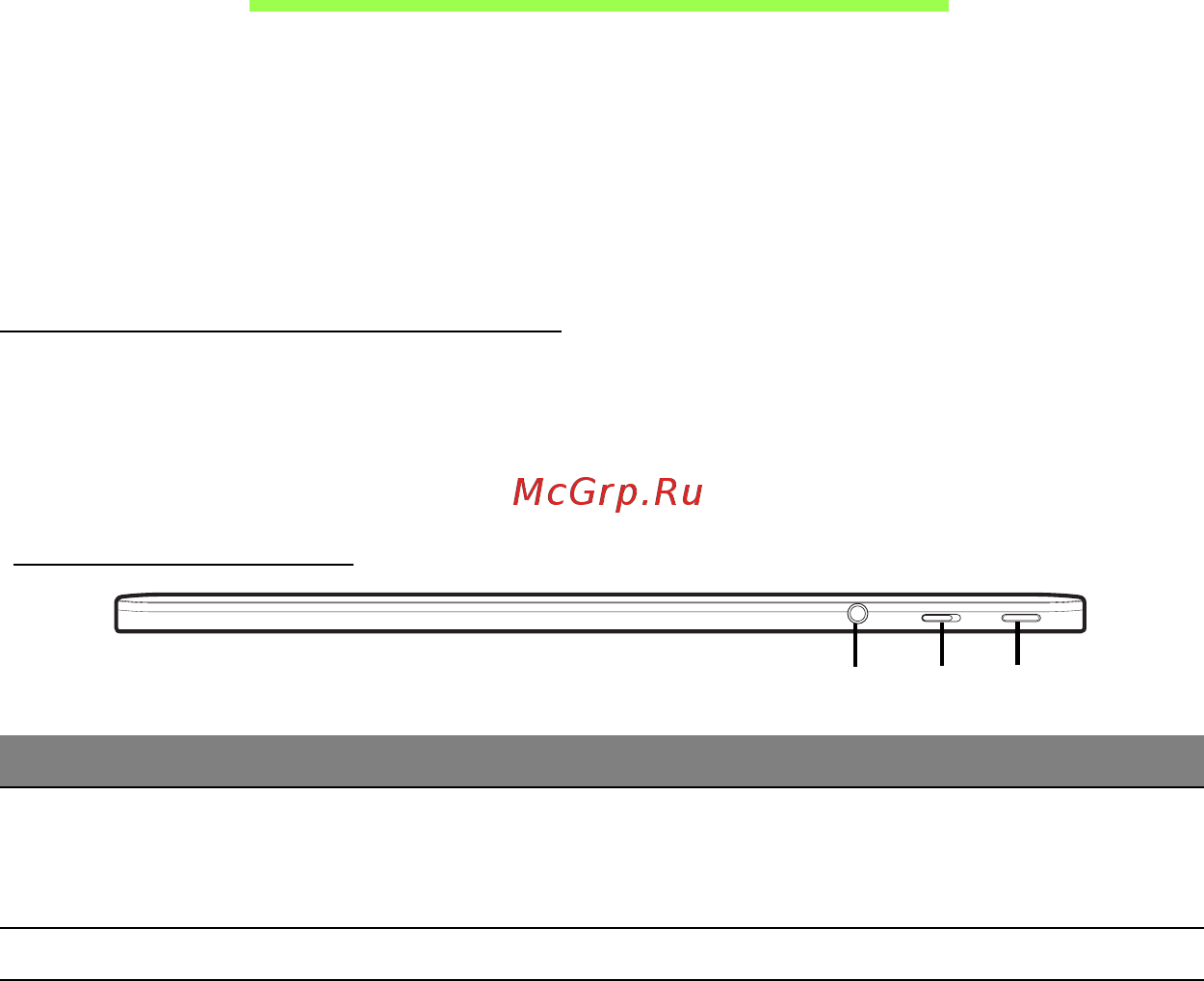 Acer ICONIA W511P [2142/2860] Ekskursija po jūsų acer planšetinį kompiuterį
