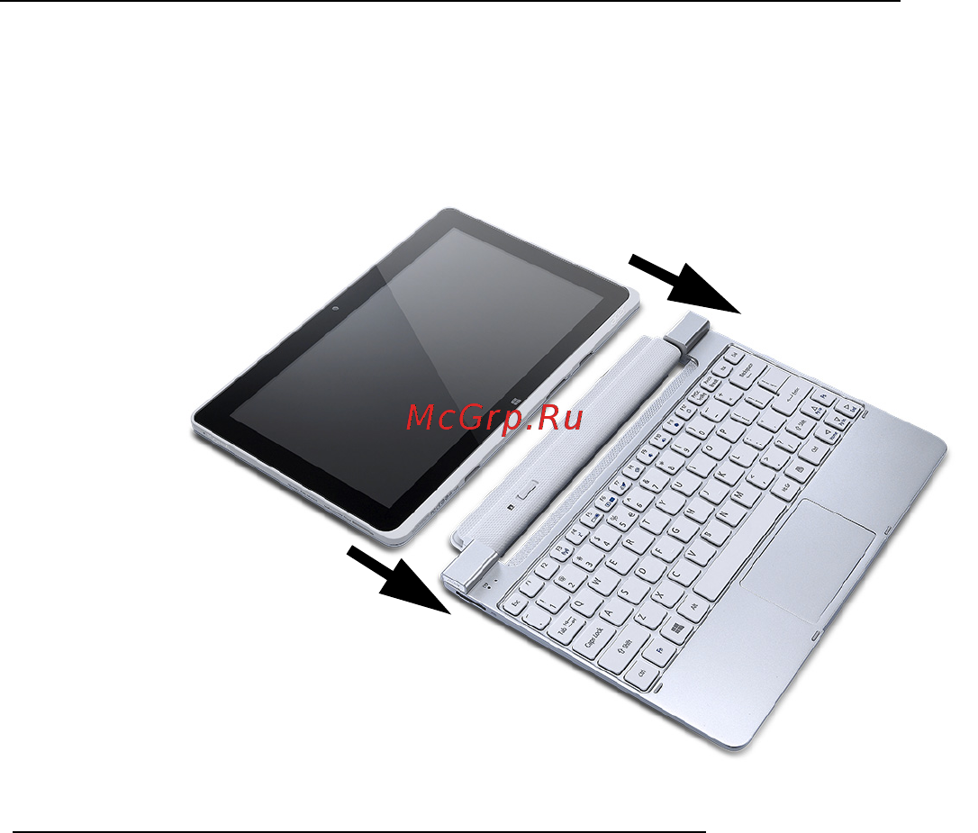 Acer ICONIA W511P [2349/2860] Tableti klavye bağlantı istasyonuna takın