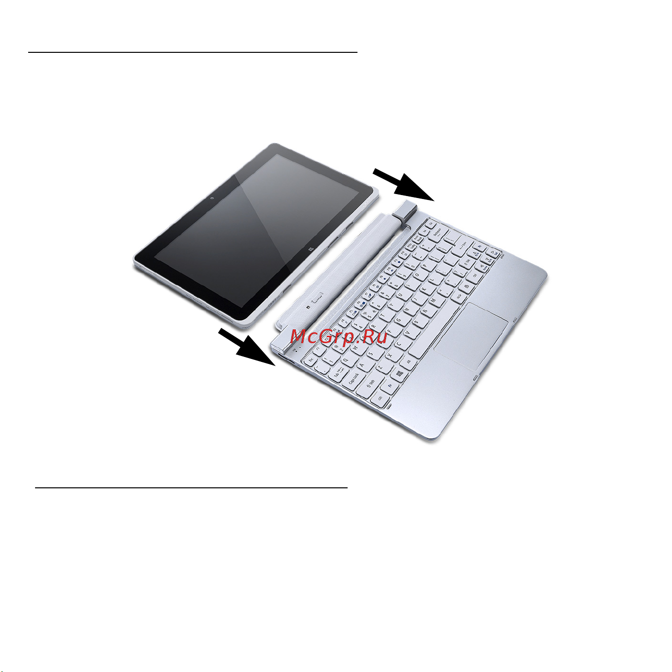 Acer ICONIA W510P [2441/2860] 태블릿을 키보드 도크에 연결