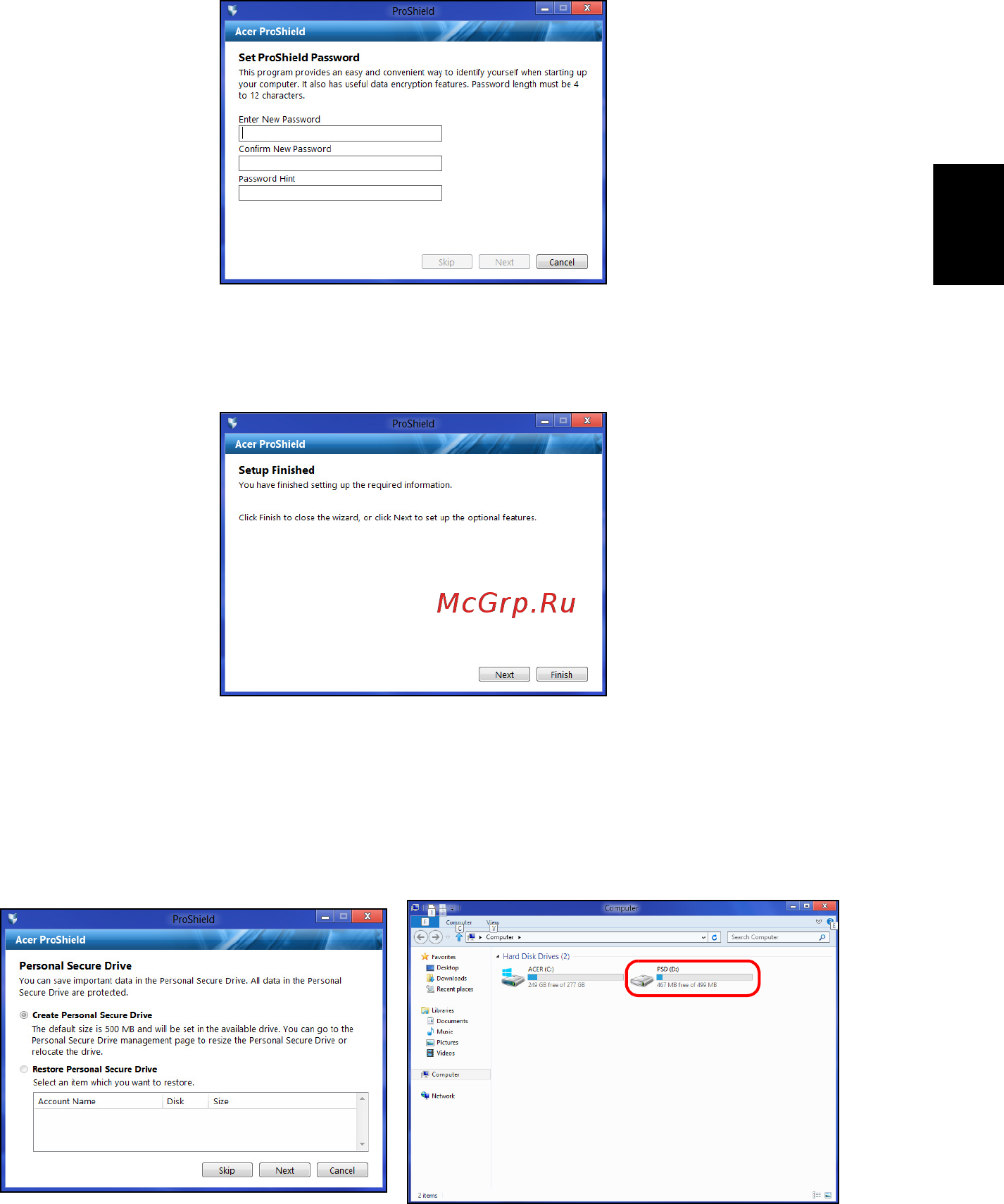 Acer TRAVELMATE P653-V [1231/2742] Személyi biztonsági meghajtó