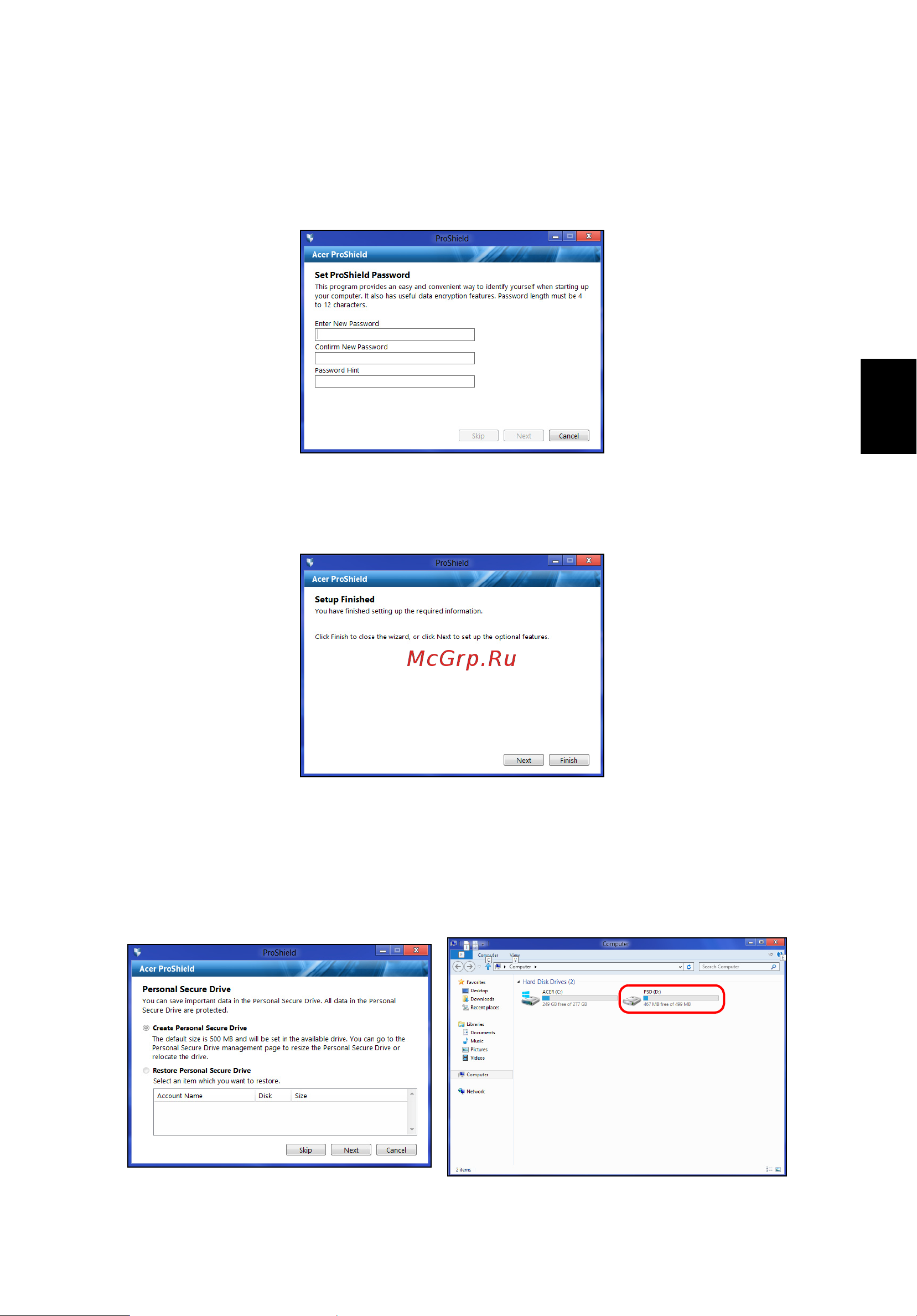 Acer TRAVELMATE P653-MG [1231/2742] Személyi biztonsági meghajtó
