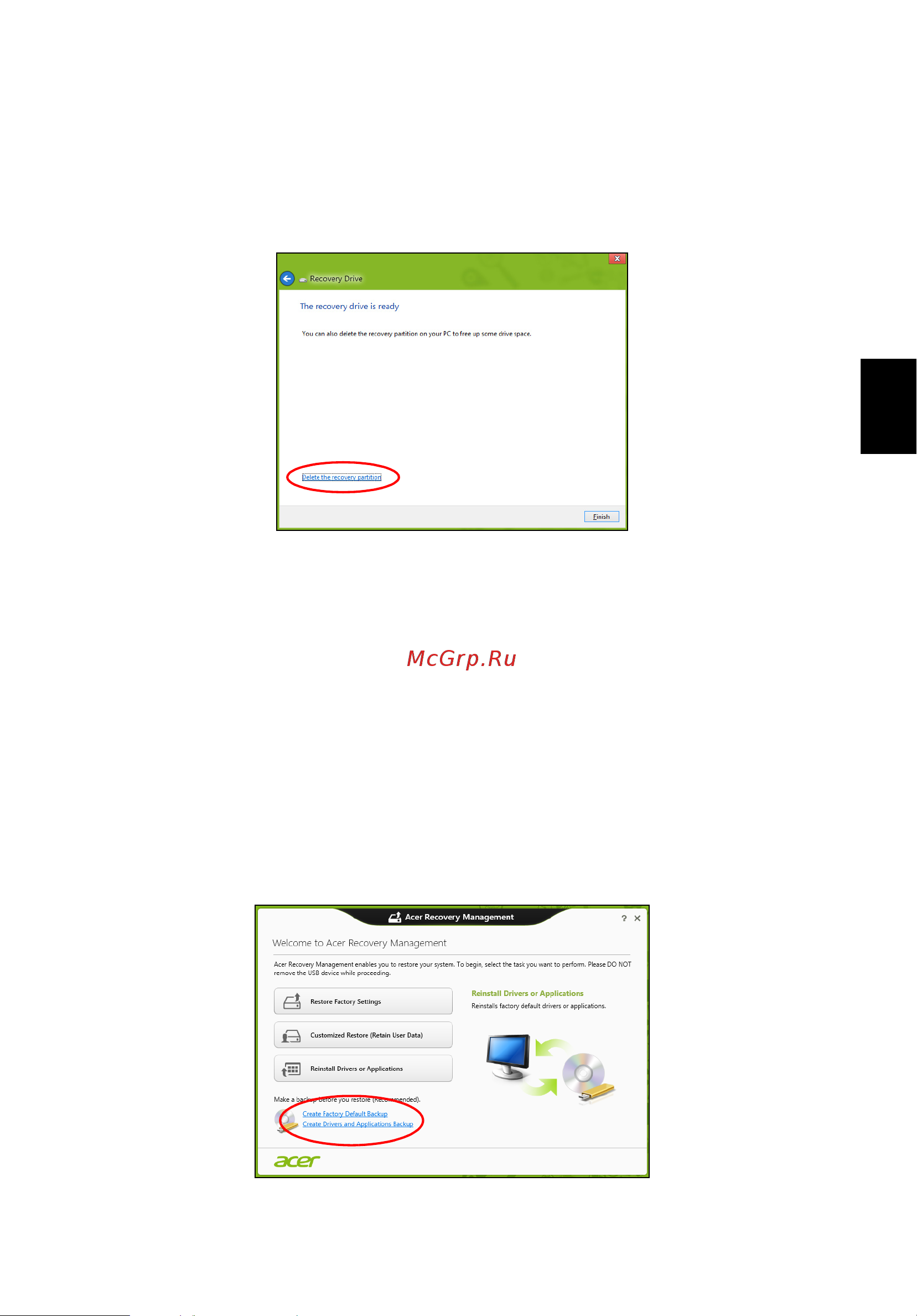 Acer TRAVELMATE P653-MG [1427/2742] Vytvorenie zálohy ovládačov a aplikácií
