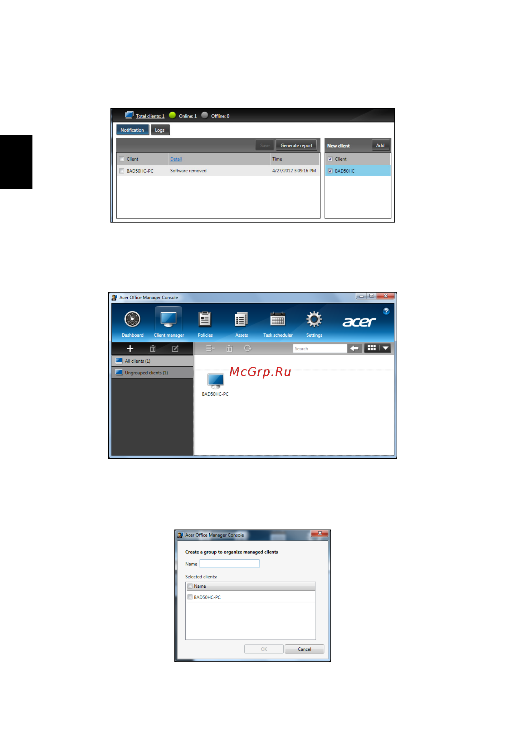 Acer TRAVELMATE P653-MG [1878/2742] Kliendihaldur