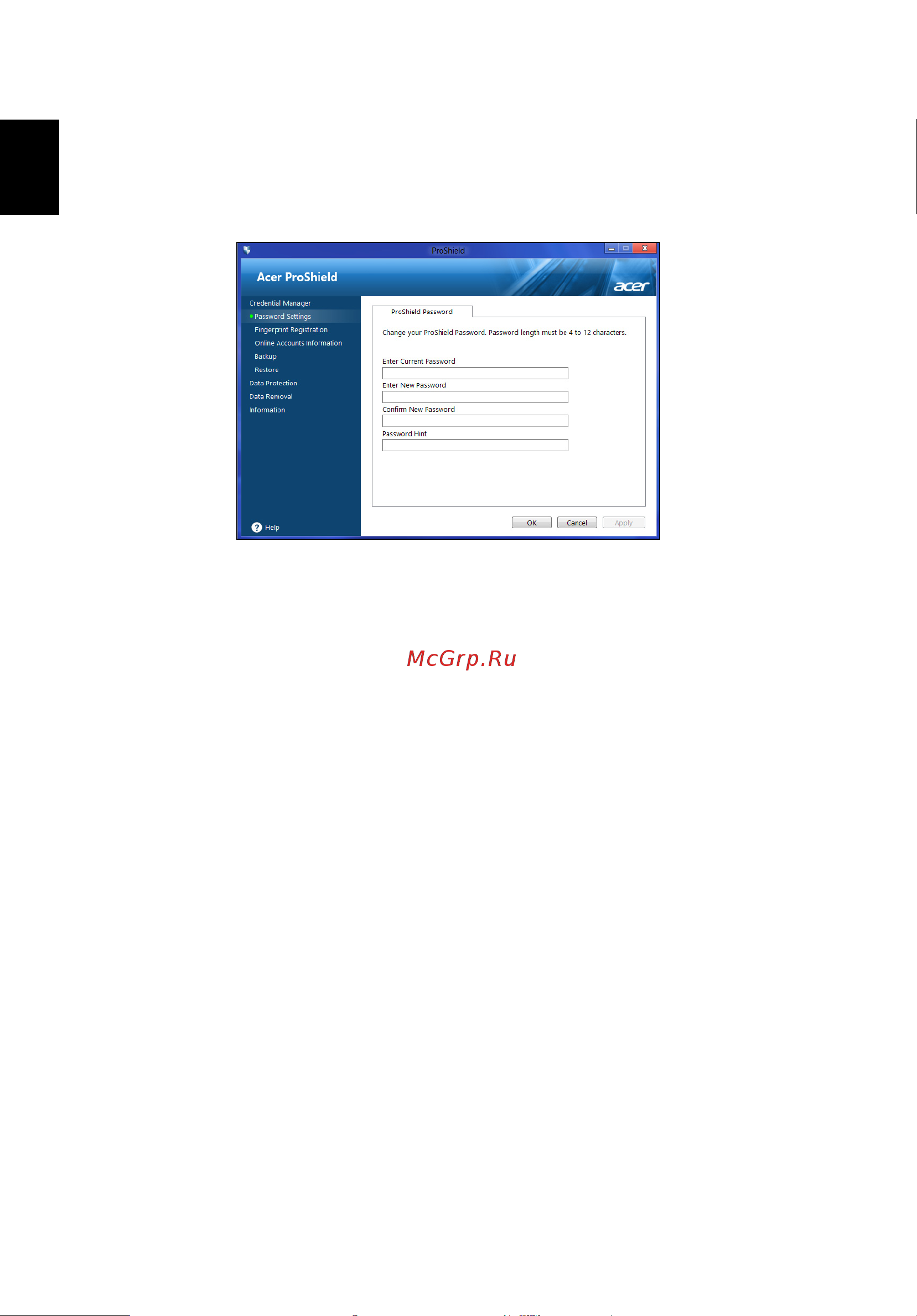 Acer TRAVELMATE P653-MG [2150/2742] Διαχείριση διαπιστευτηρίων